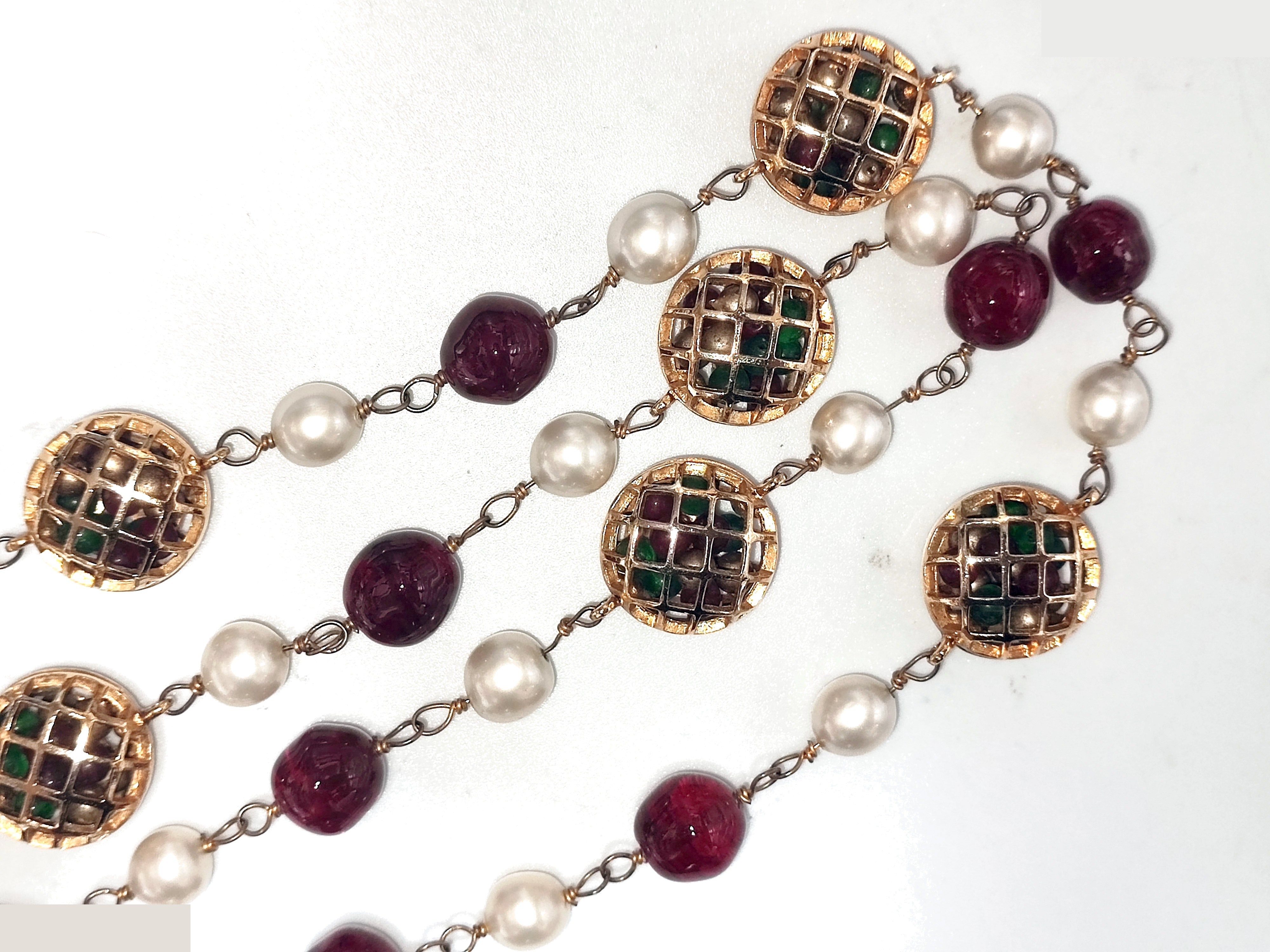 Basket, colored ball, pearl necklace, neck circumference approximately 90cm — view 8