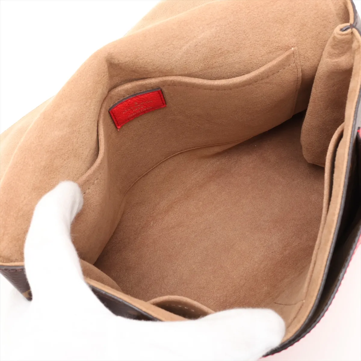 Monogram x Leather Marignan M44286 FL2108 Brown x Red — view 8
