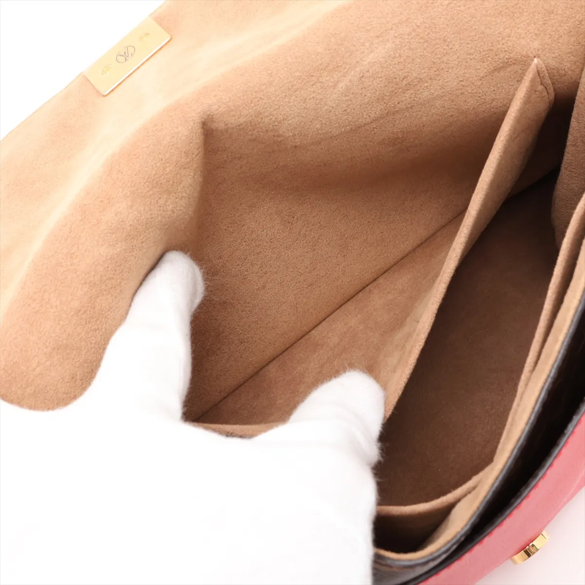 Monogram x Leather Marignan M44286 FL2108 Brown x Red — view 10