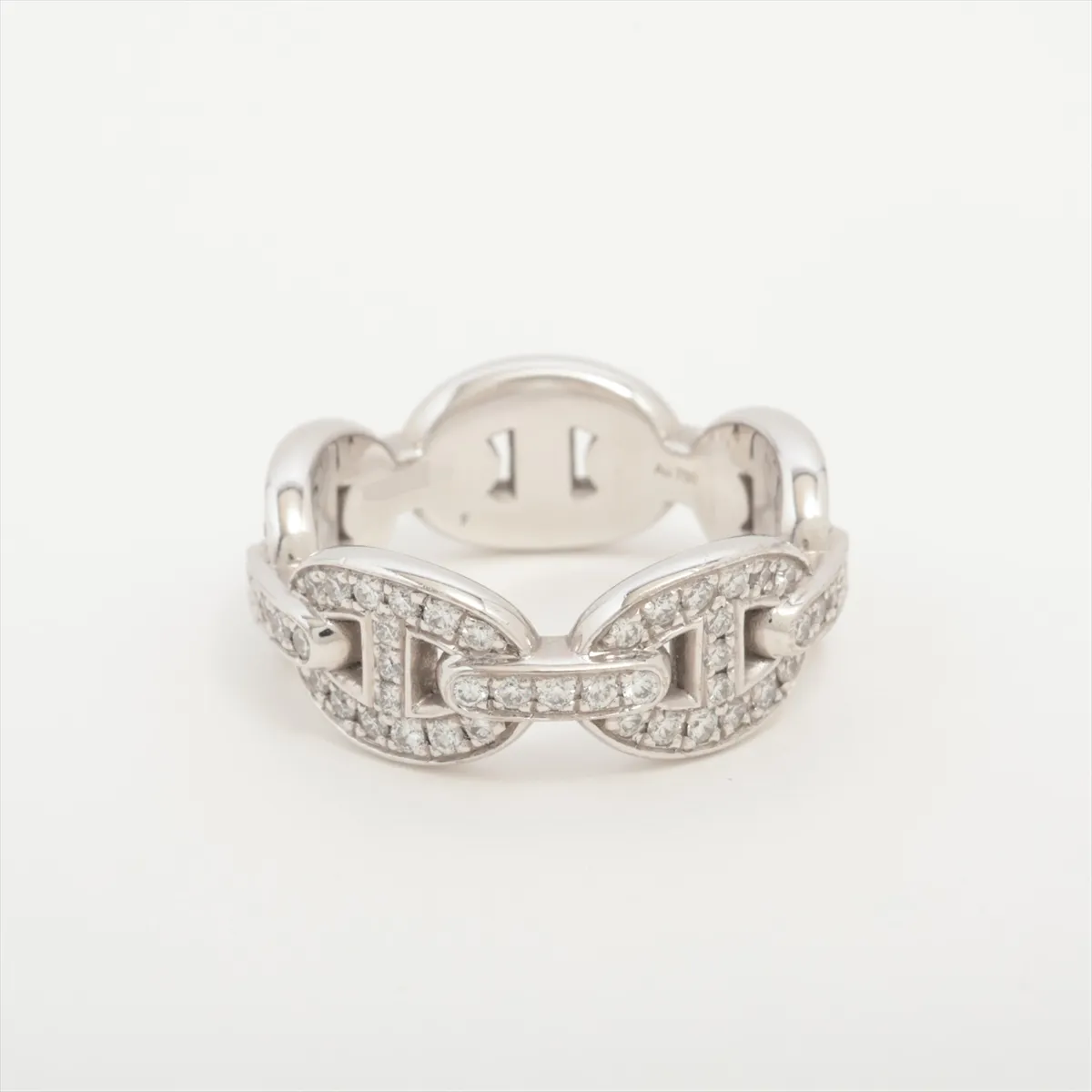 Chaine d'Ancre Enchainée Diamond Ring, 750 (WG), 7.0g, Size 48, 24BE142807, dents. — view 2