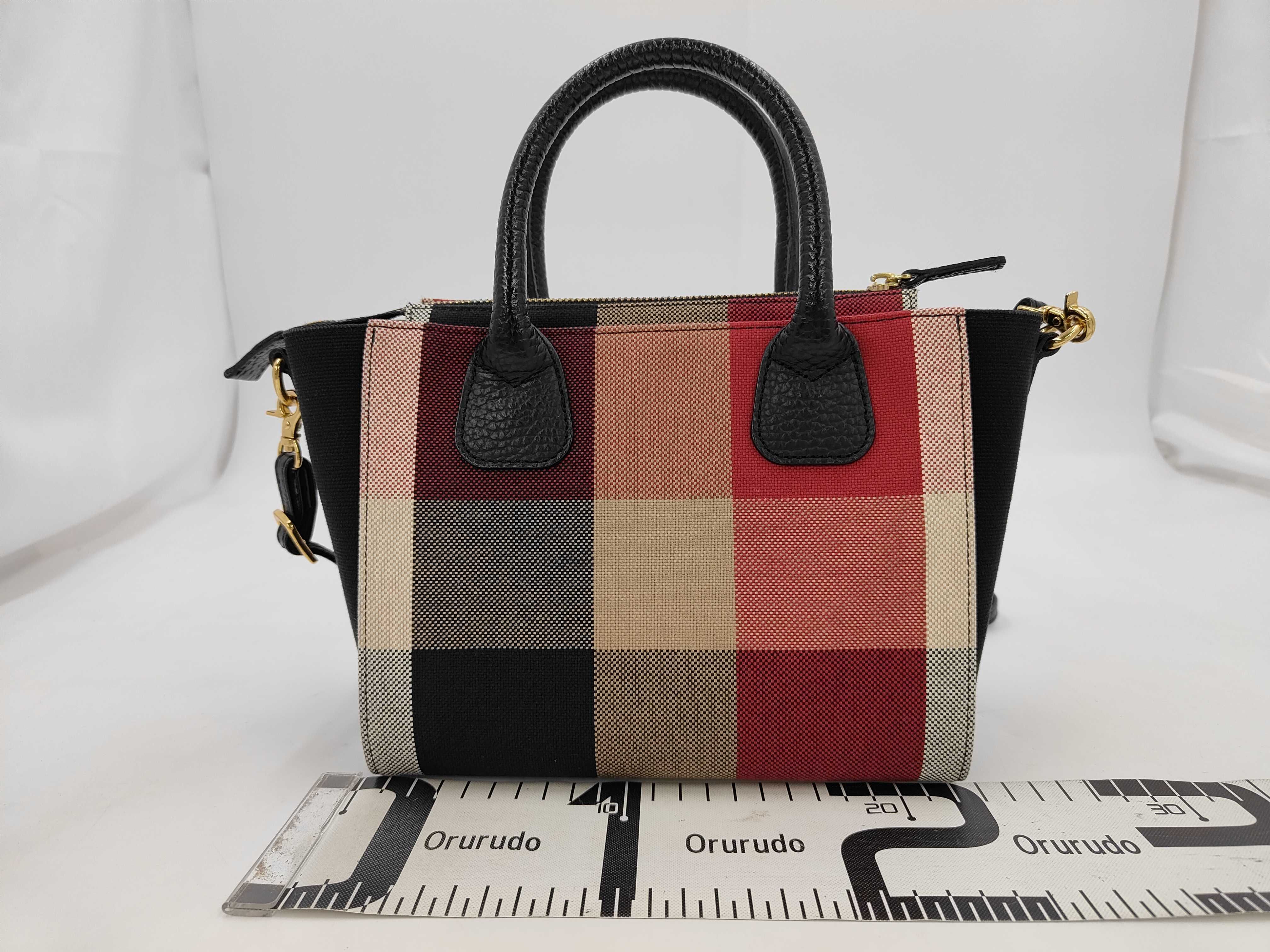 Blue Label Nova Check 2-Way Shoulder Bag with Strap — view 2