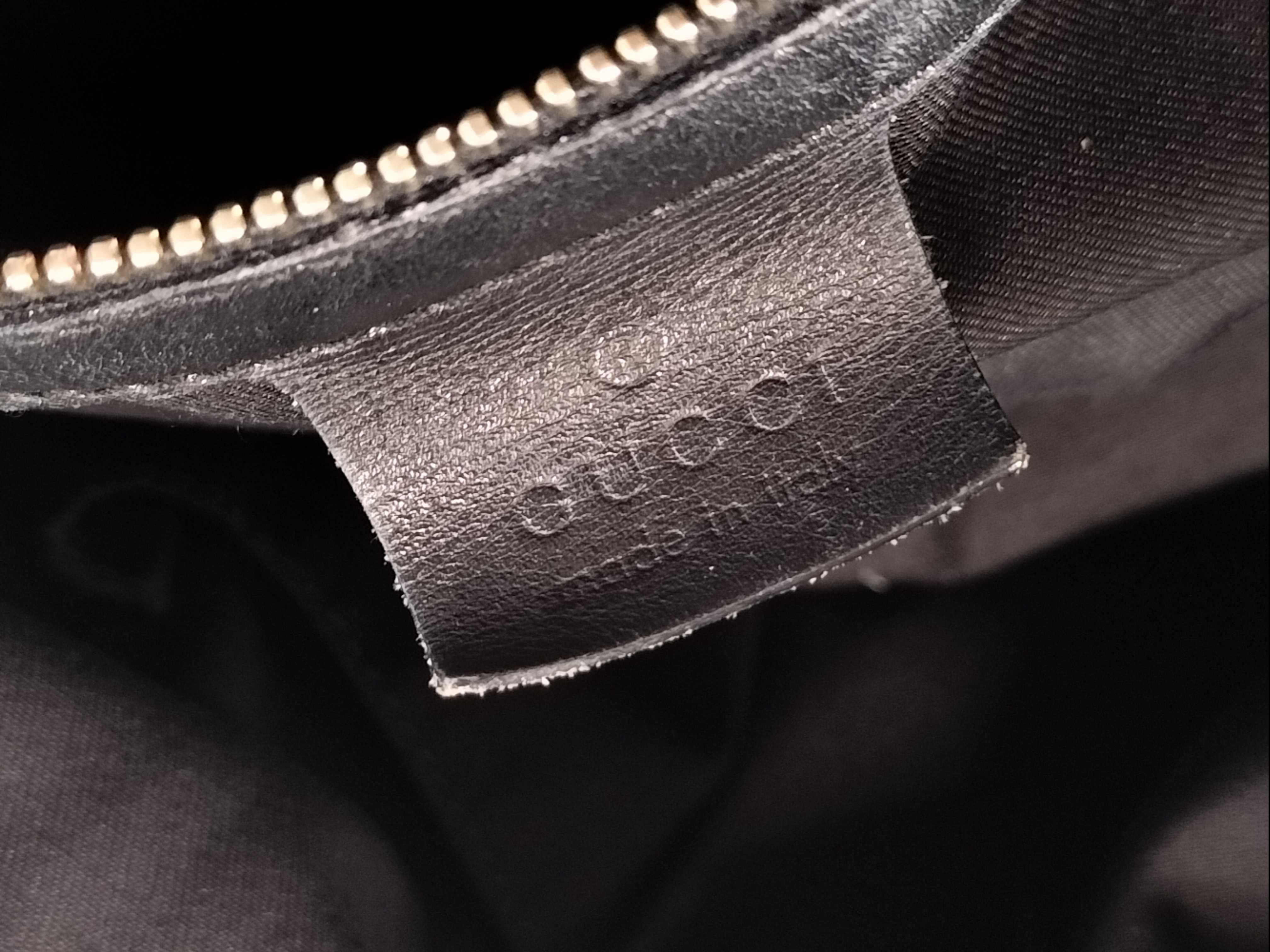 Bamboo Leather Handbag, Black, 16996 (Handbag) — view 11
