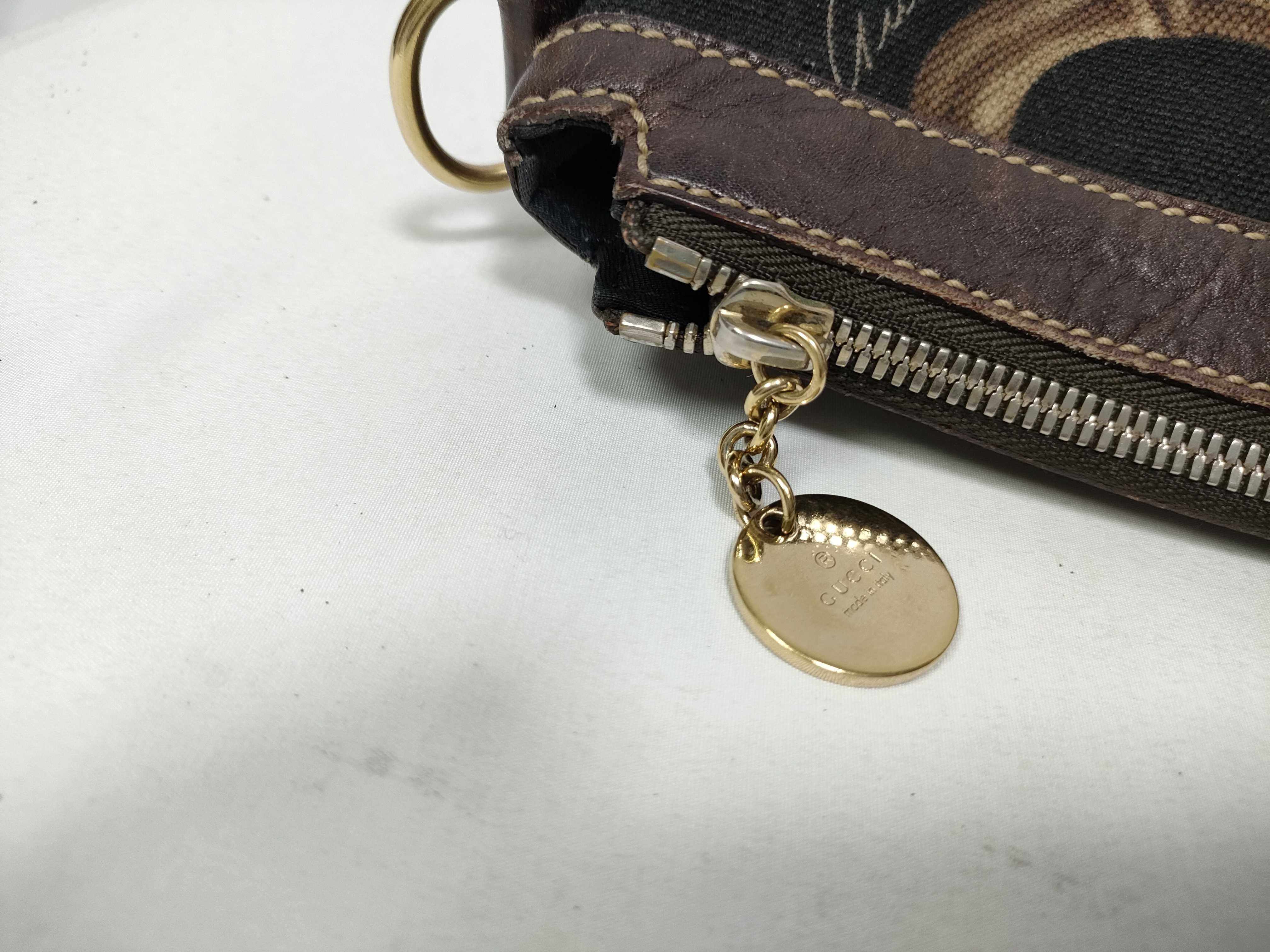Black GG Canvas Horsebit Kidney-Shaped Single-Shoulder Bag — view 9