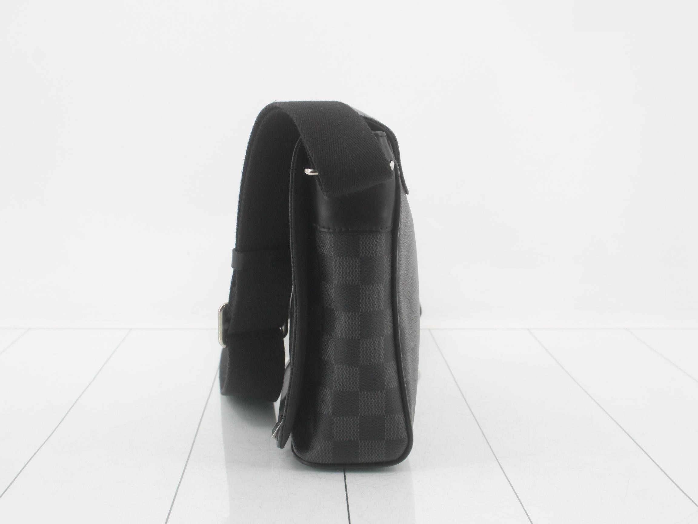 Damier Graphite District PM NM Shoulder Bag — view 3