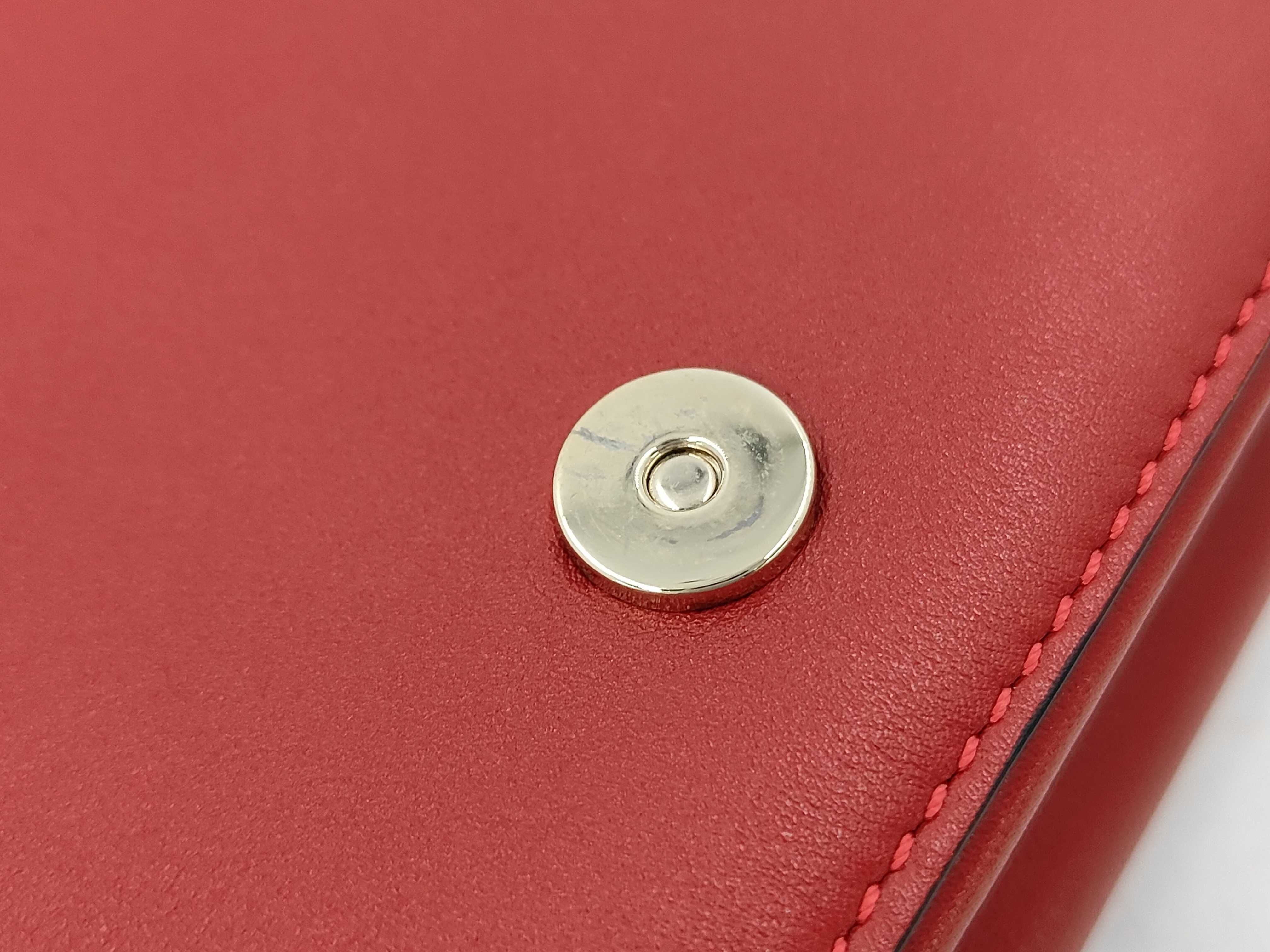 Red Calf Mini Stud Chain Shoulder Bag — view 11