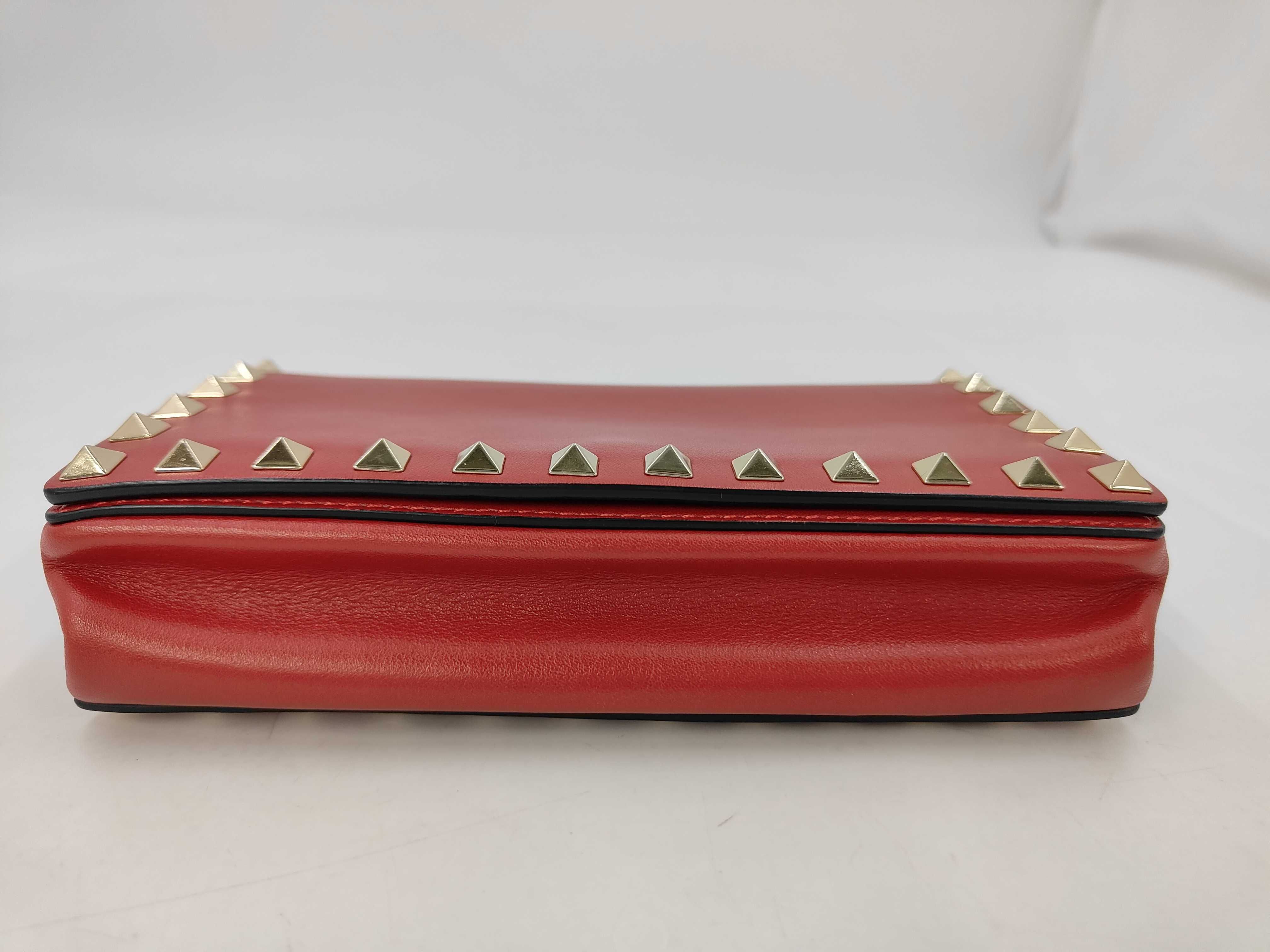Red Calf Mini Stud Chain Shoulder Bag — view 3