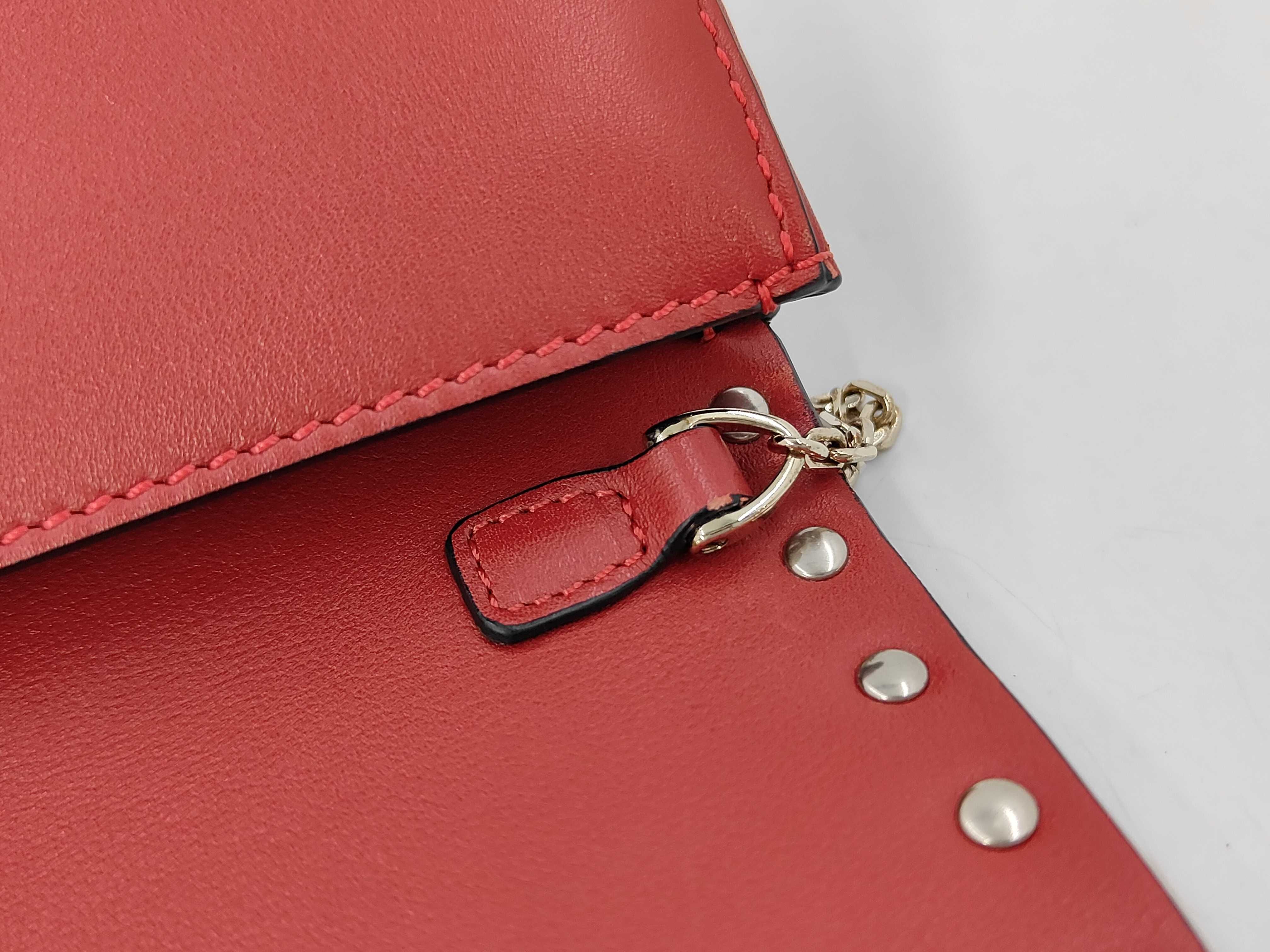Red Calf Mini Stud Chain Shoulder Bag — view 7