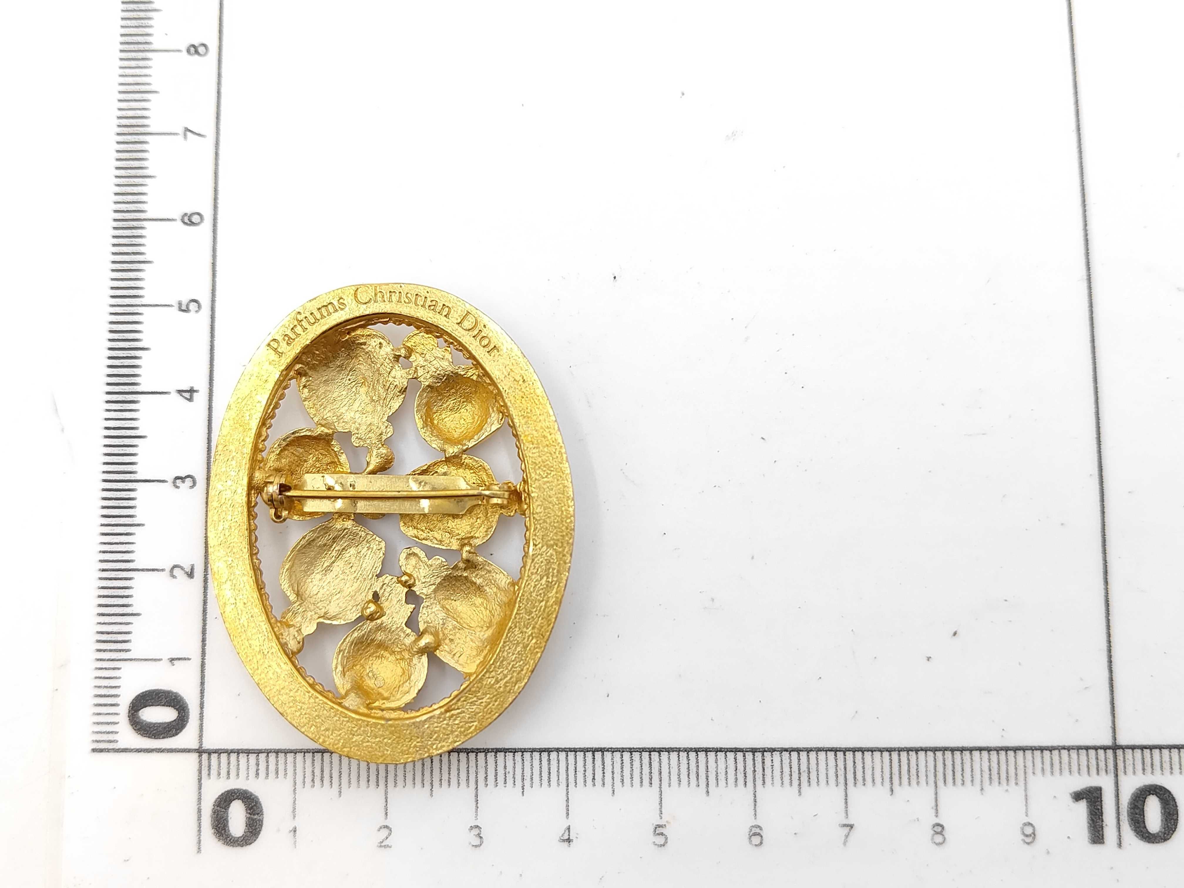 Oval Perfume Gold Brooch — view 3
