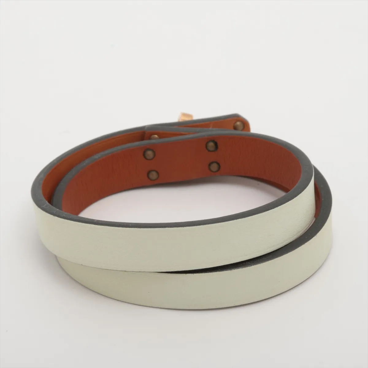 Kelly Double Tour U:2022 Bracelet T2 Veau Swift Vert Fizz. Shows signs of wear, — view 2