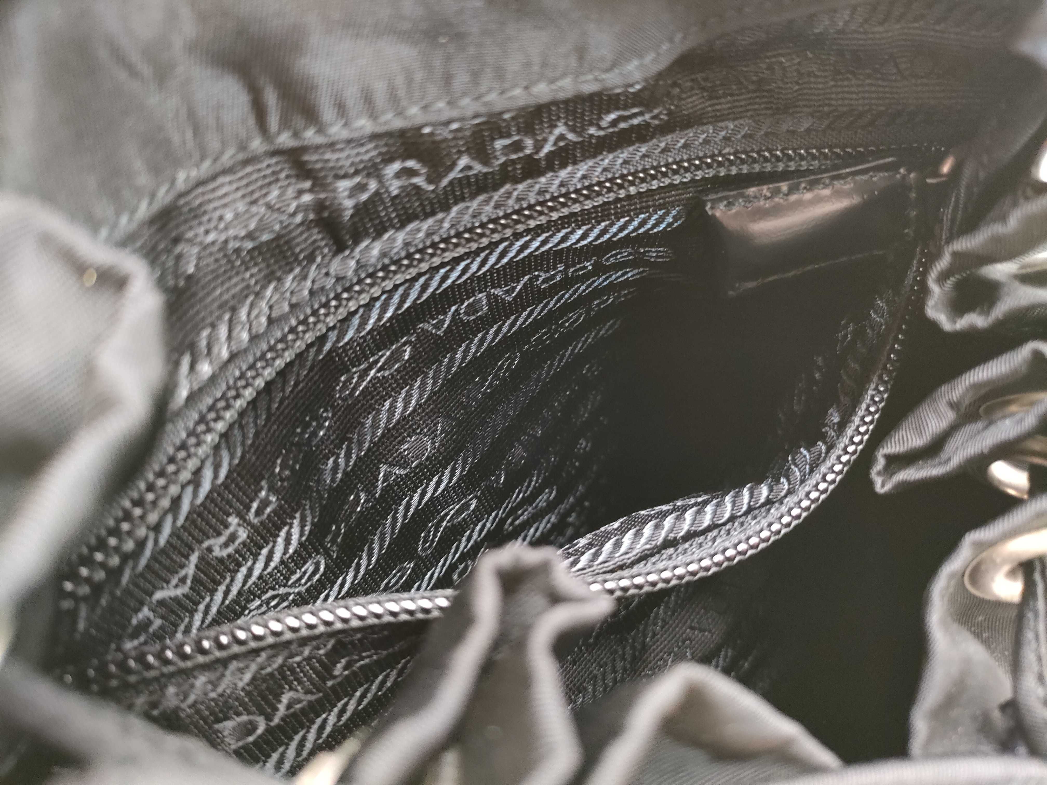 Nylon Mini Backpack with Triangle Logo — view 14
