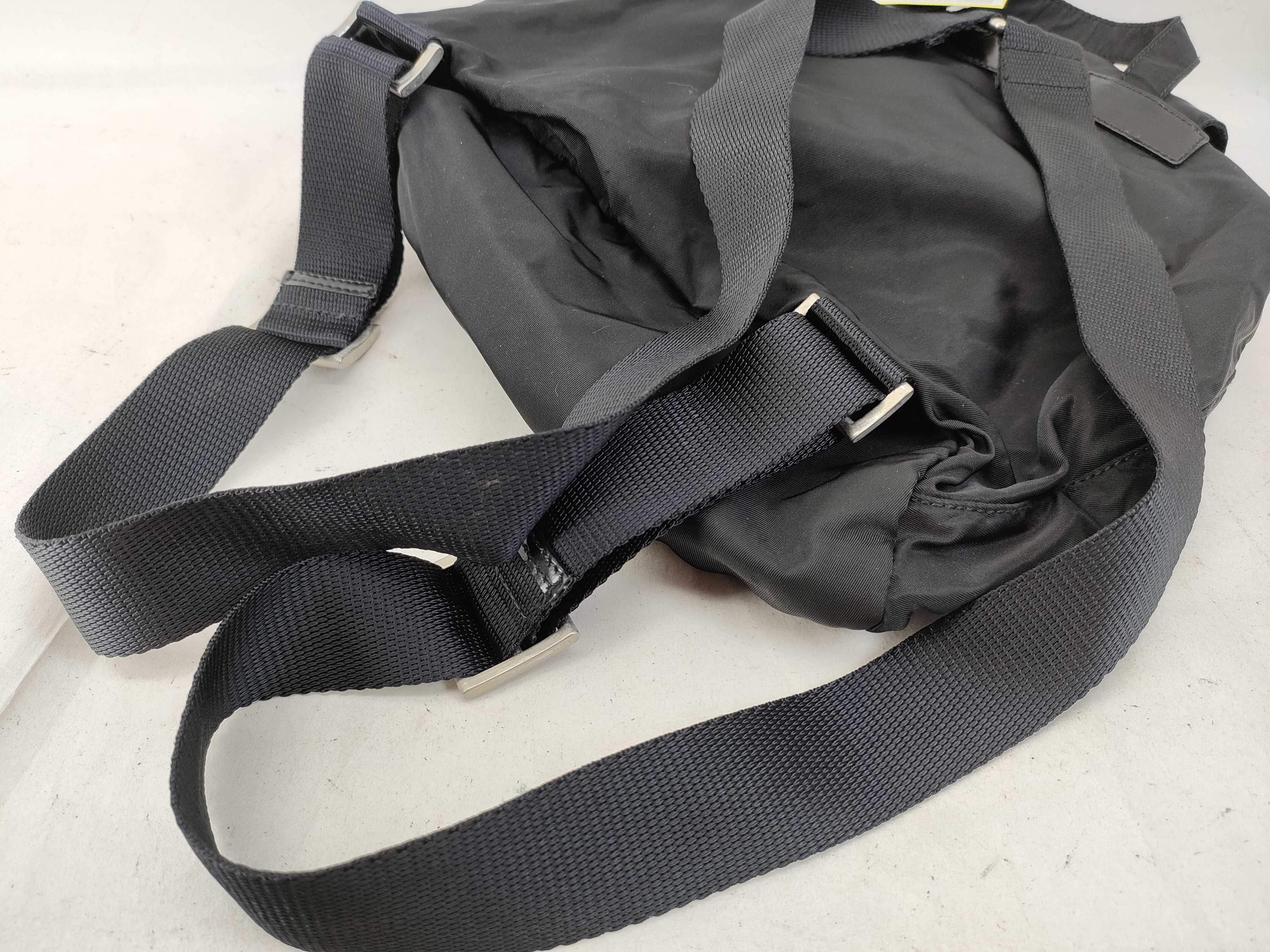 Nylon Mini Backpack with Triangle Logo — view 3