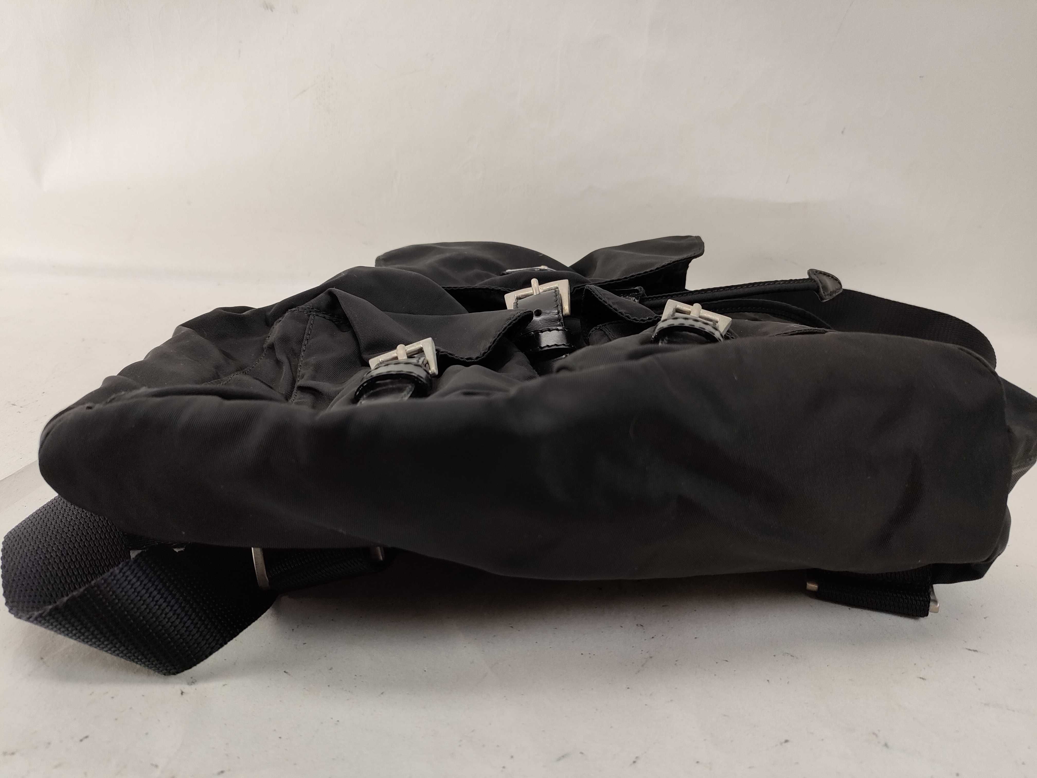 Nylon Mini Backpack with Triangle Logo — view 5