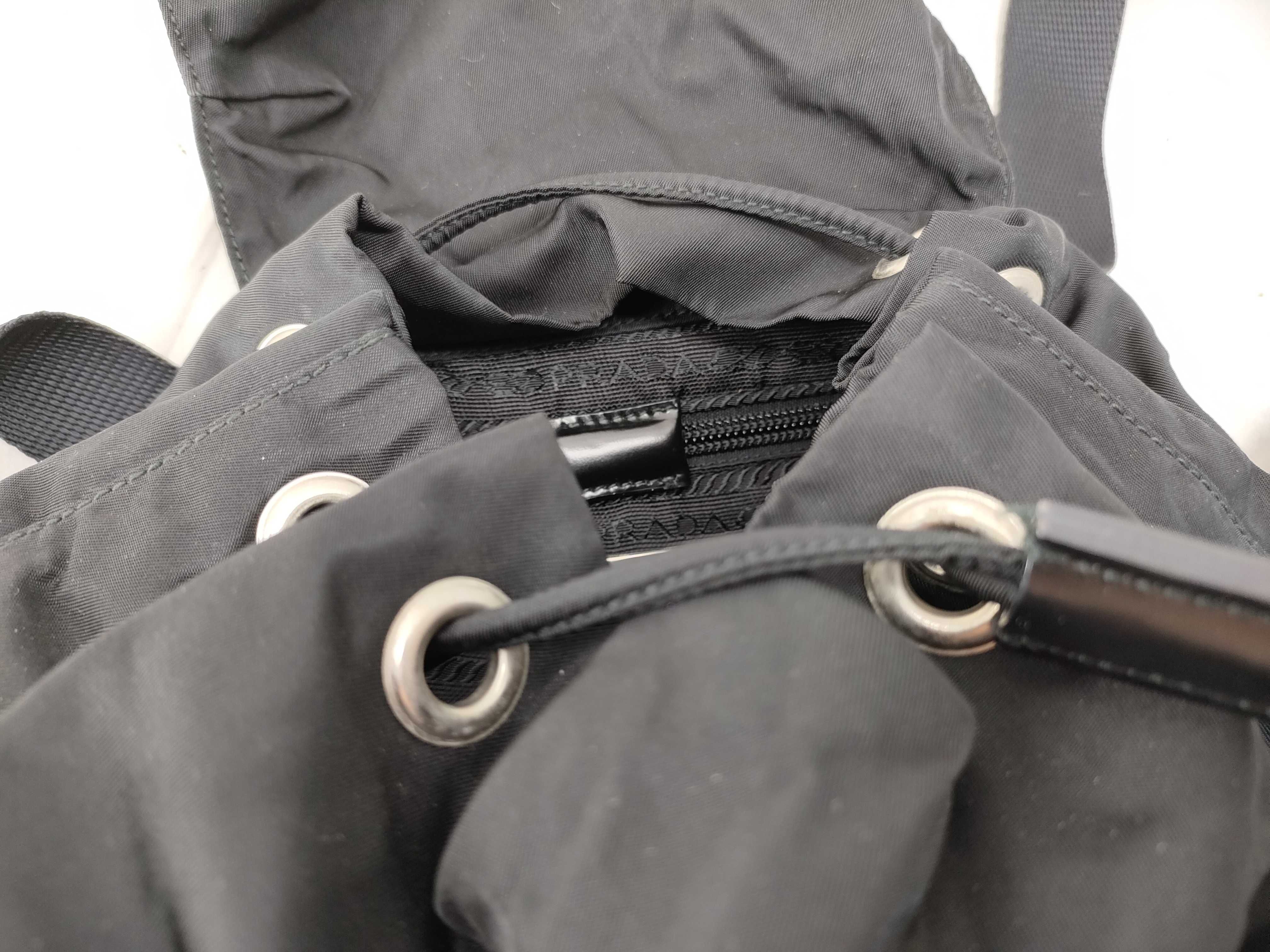 Nylon Mini Backpack with Triangle Logo — view 8