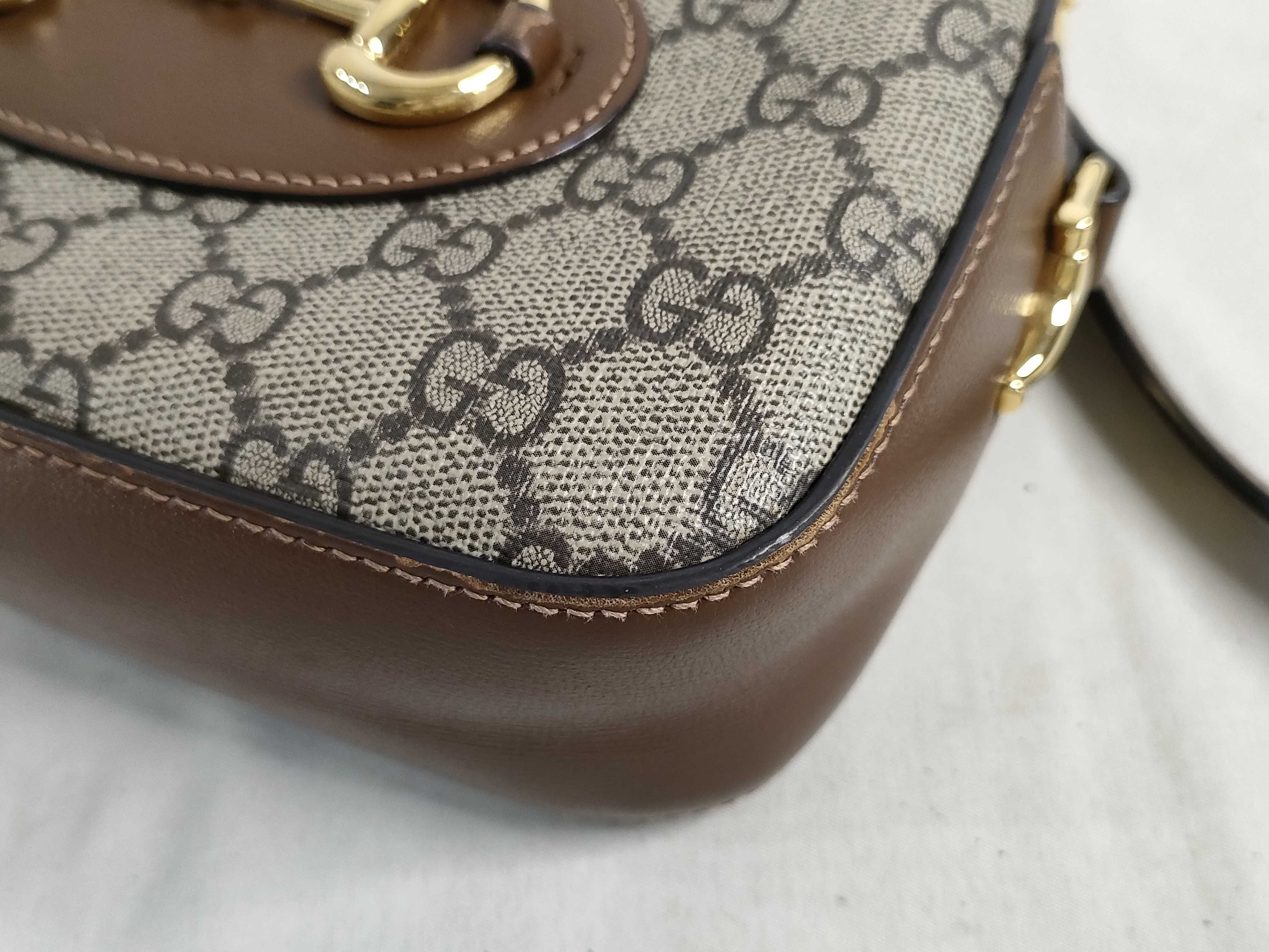 GG Supreme Gucci GG Canvas Horsebit 1955 Shoulder Bag — view 6