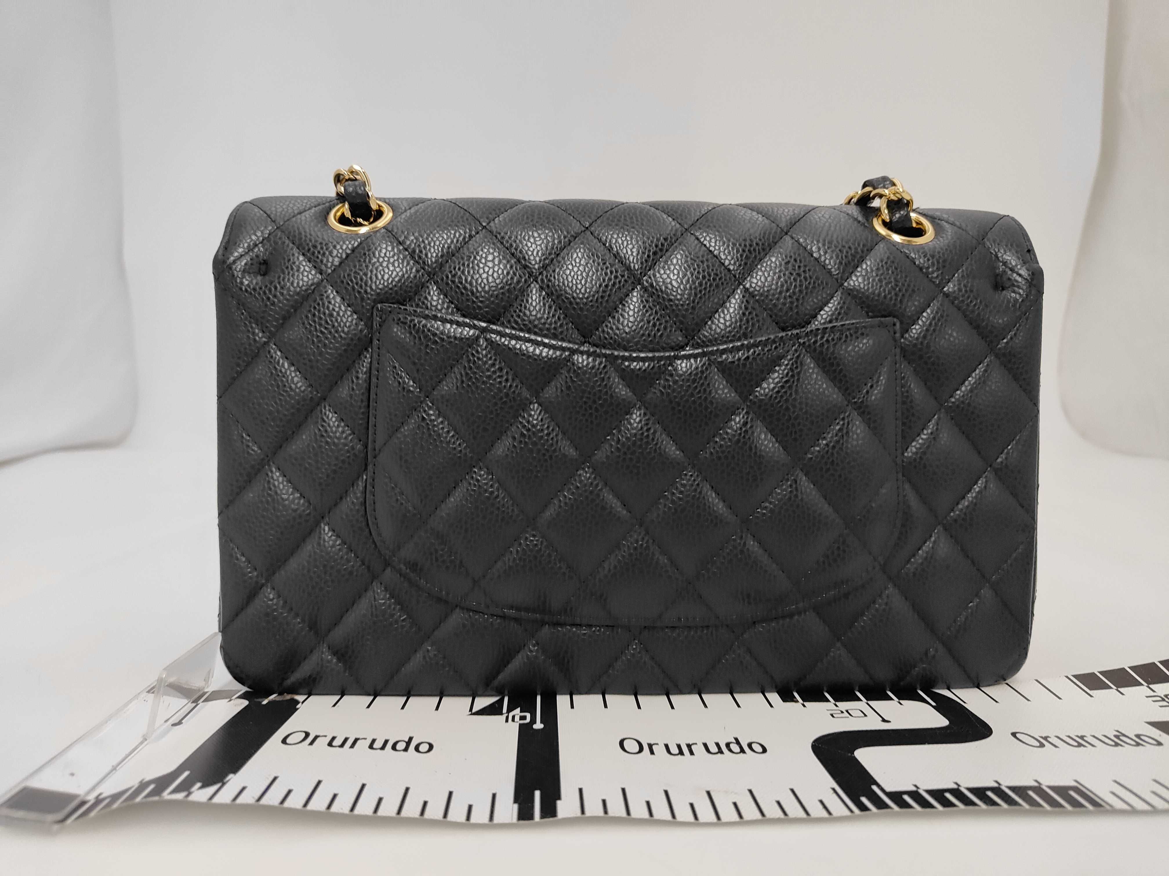 Matelassé 25 Caviar Double Flap Double Chain Shoulder Bag — view 2