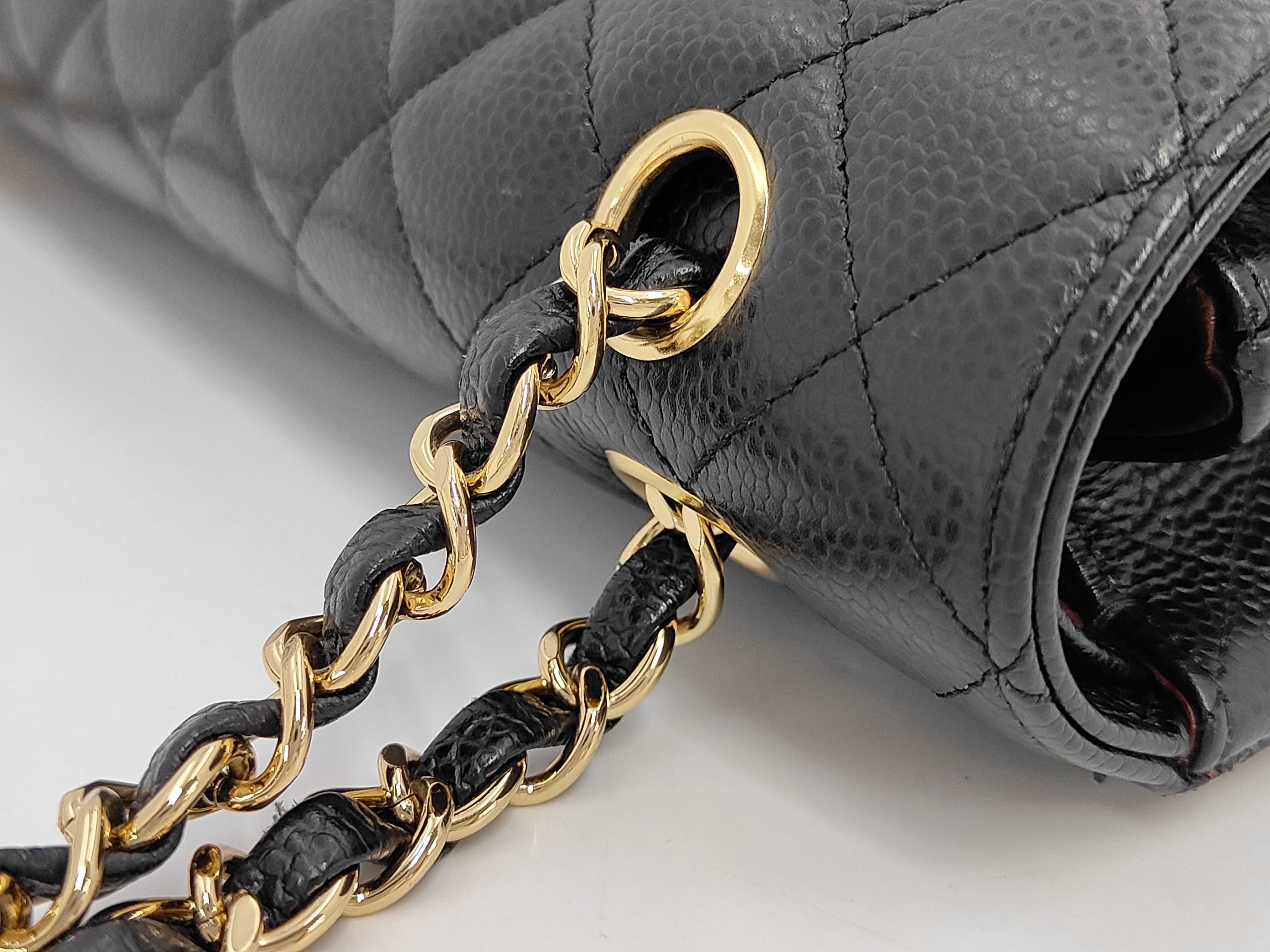 Matelassé 25 Caviar Double Flap Double Chain Shoulder Bag — view 6