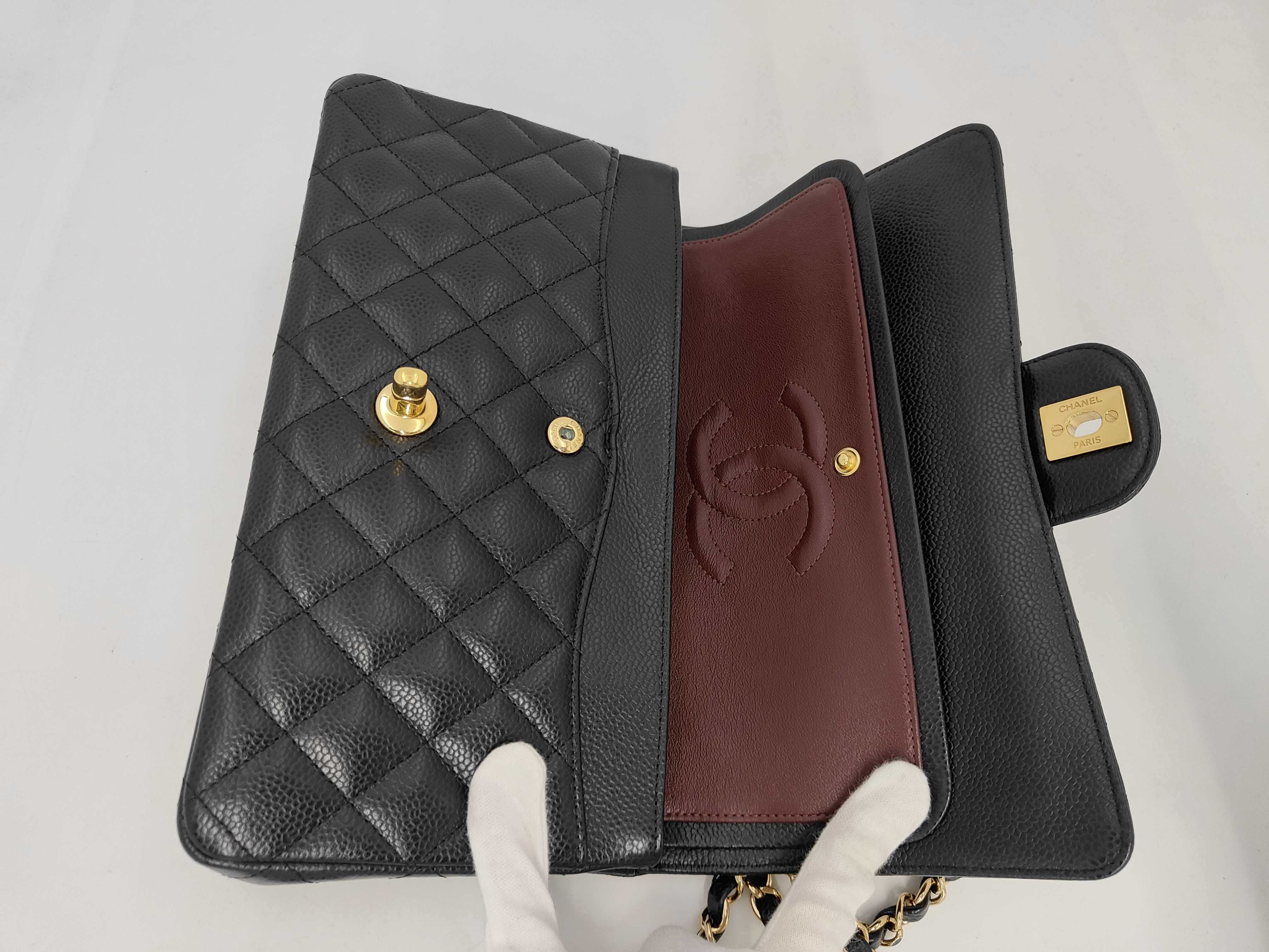 Matelassé 25 Caviar Double Flap Double Chain Shoulder Bag — view 8
