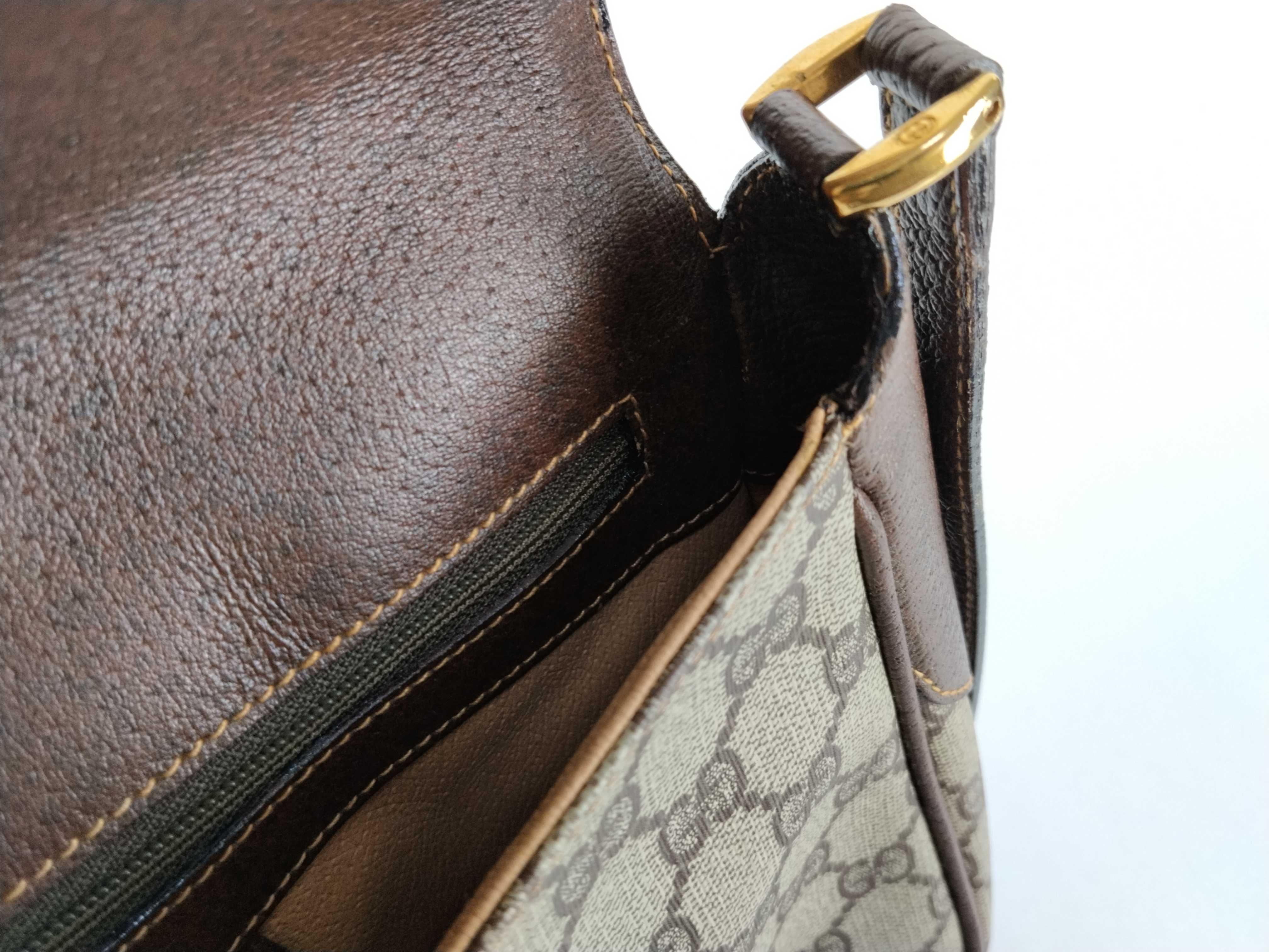 GG Supreme Gucci 001 116 091 GG Supreme Sherry Shoulder Bag PVC Leather Beige Shoulder Bag — view 14