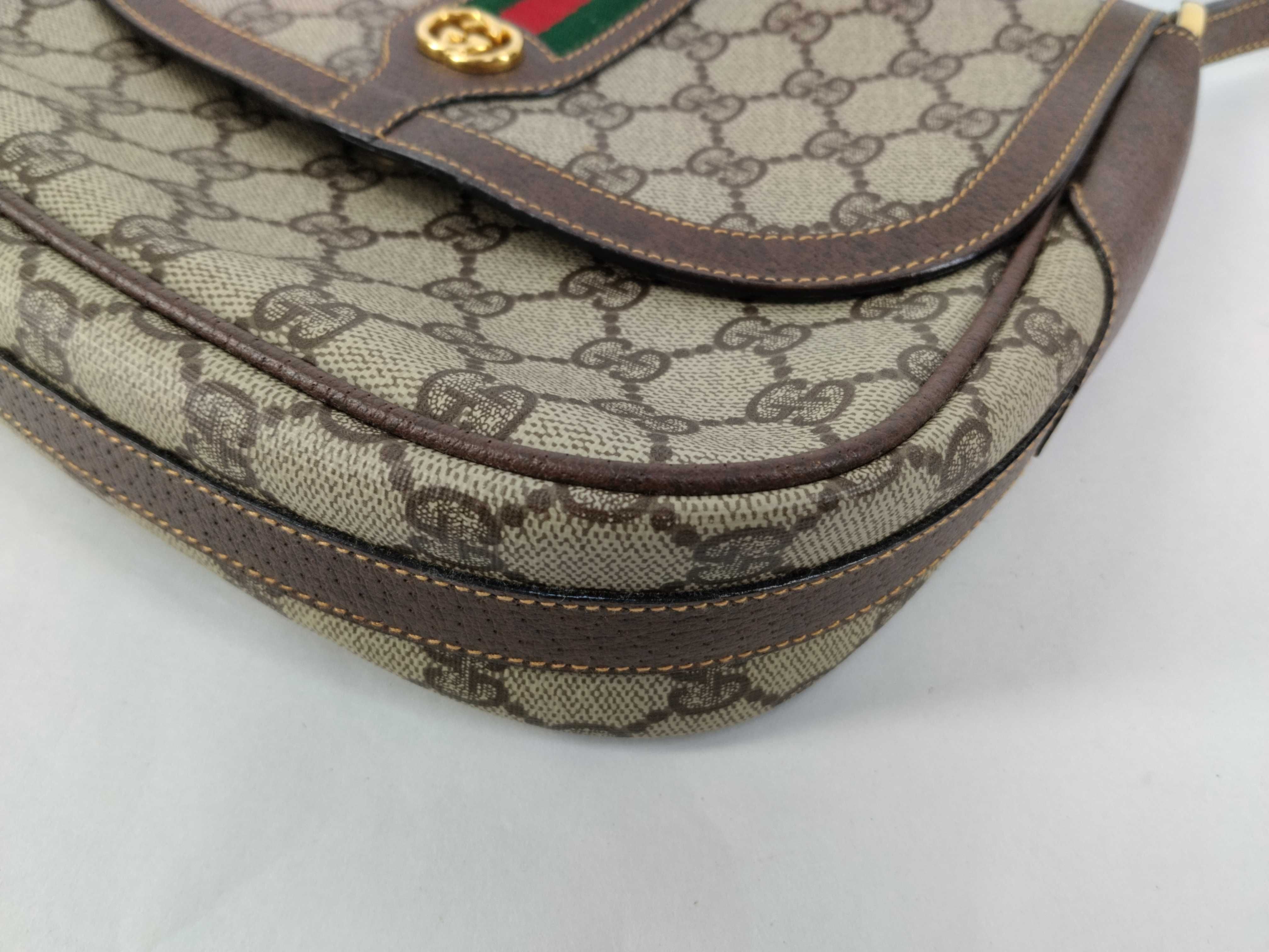 GG Supreme Gucci 001 116 091 GG Supreme Sherry Shoulder Bag PVC Leather Beige Shoulder Bag — view 6