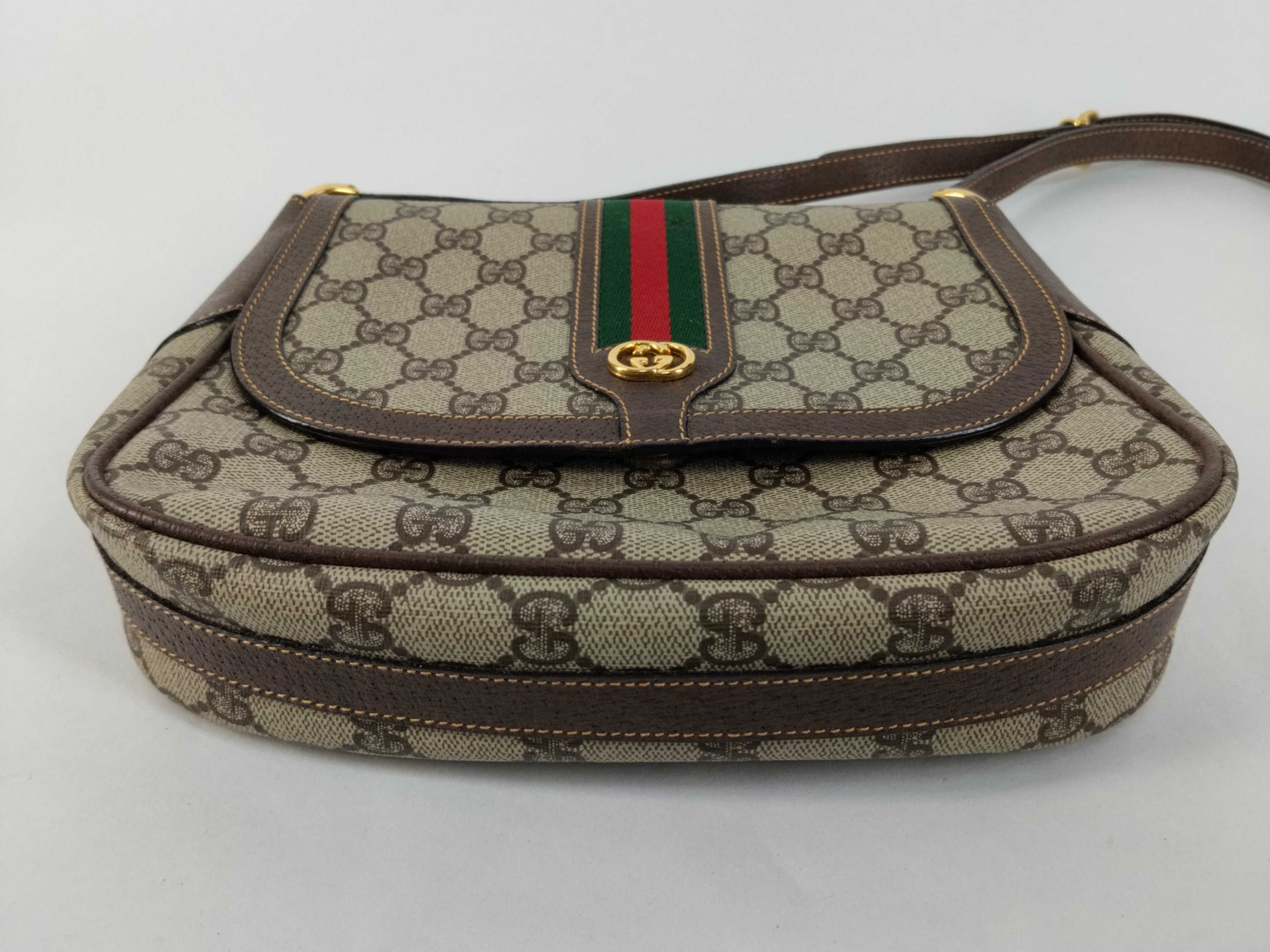 GG Supreme Gucci 001 116 091 GG Supreme Sherry Shoulder Bag PVC Leather Beige Shoulder Bag — view 7