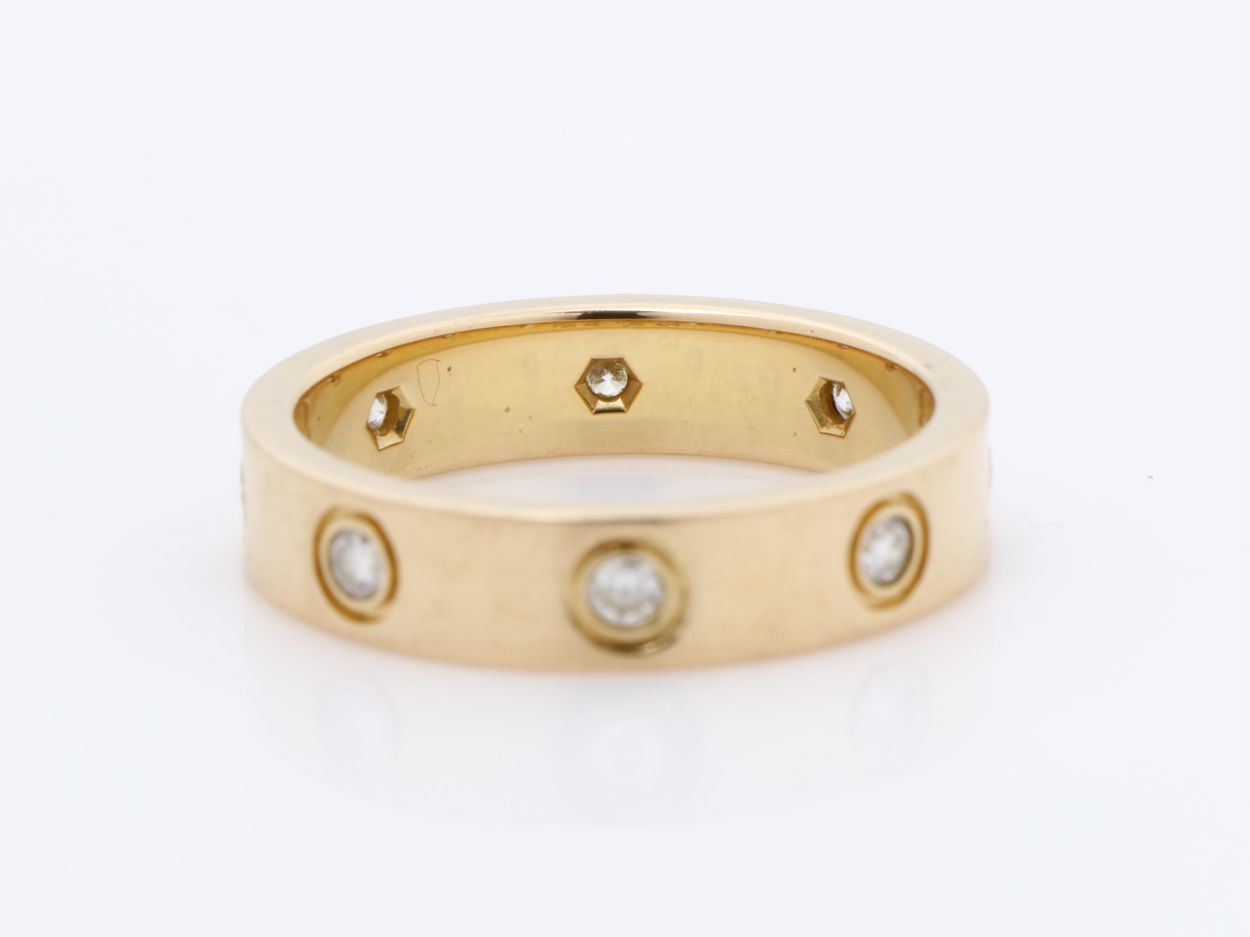 Mini Love Ring, 8-Piece Full Diamond Ring, 750PG, Size #48 / Width approx. 3.9mm — view 4