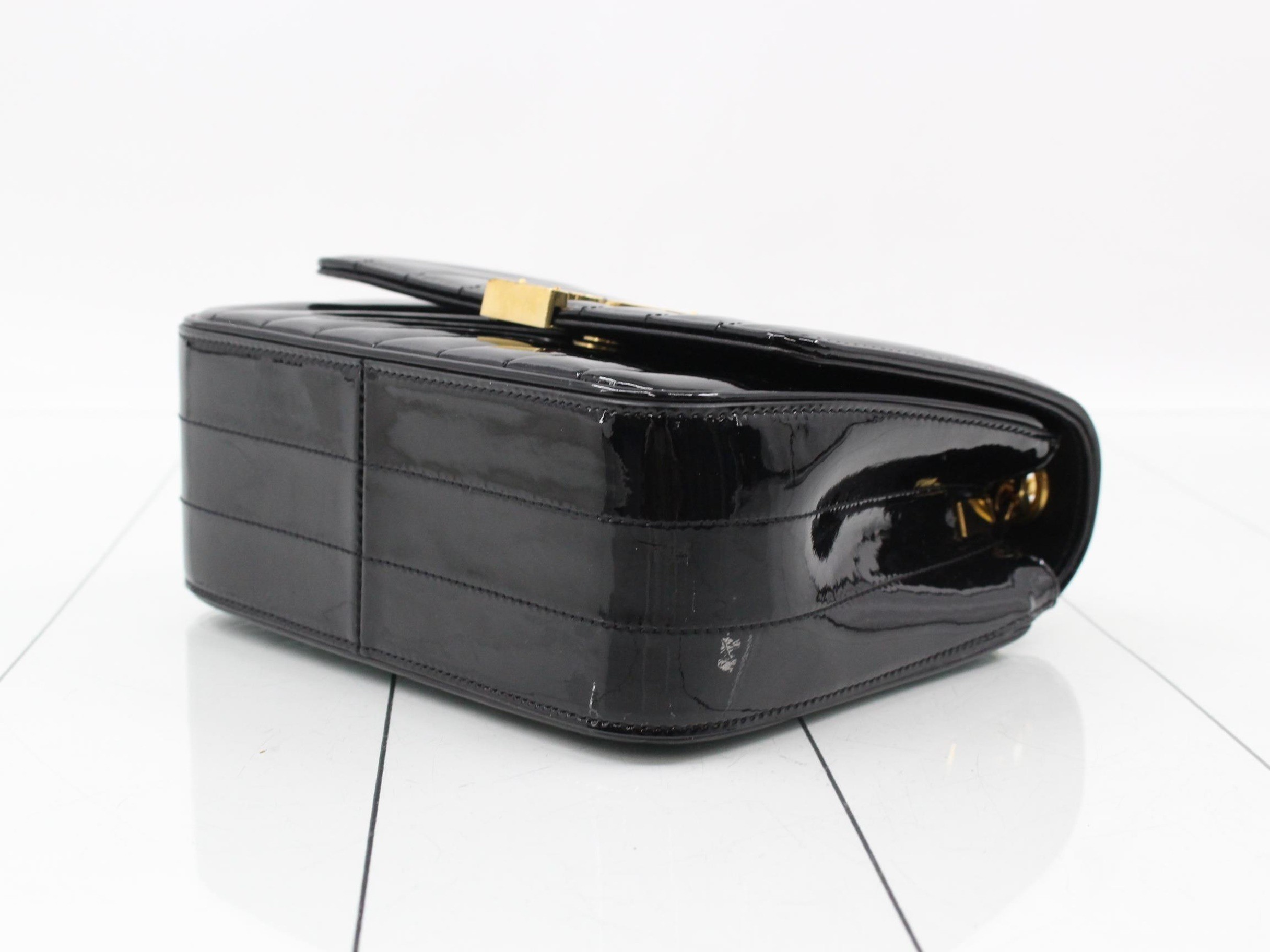 Other lines: Bags & Shoulder Bags - Vicki MM Patent Leather Black — view 6