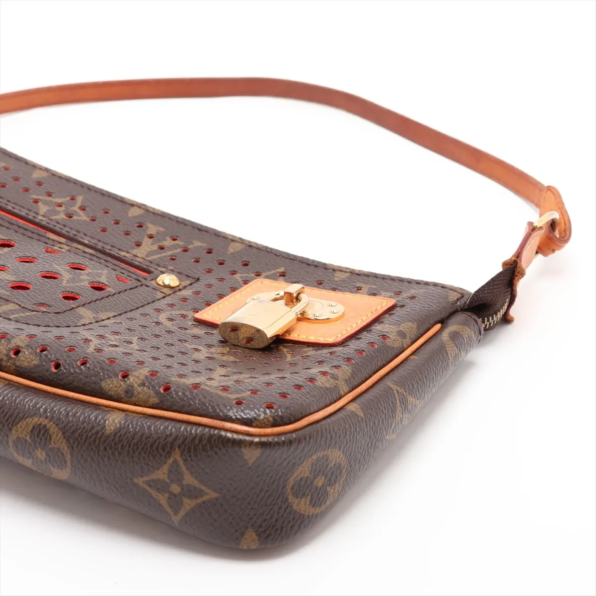 Monogram Perforated Pochette Accessoires M95185 BA0026 Brown — view 3