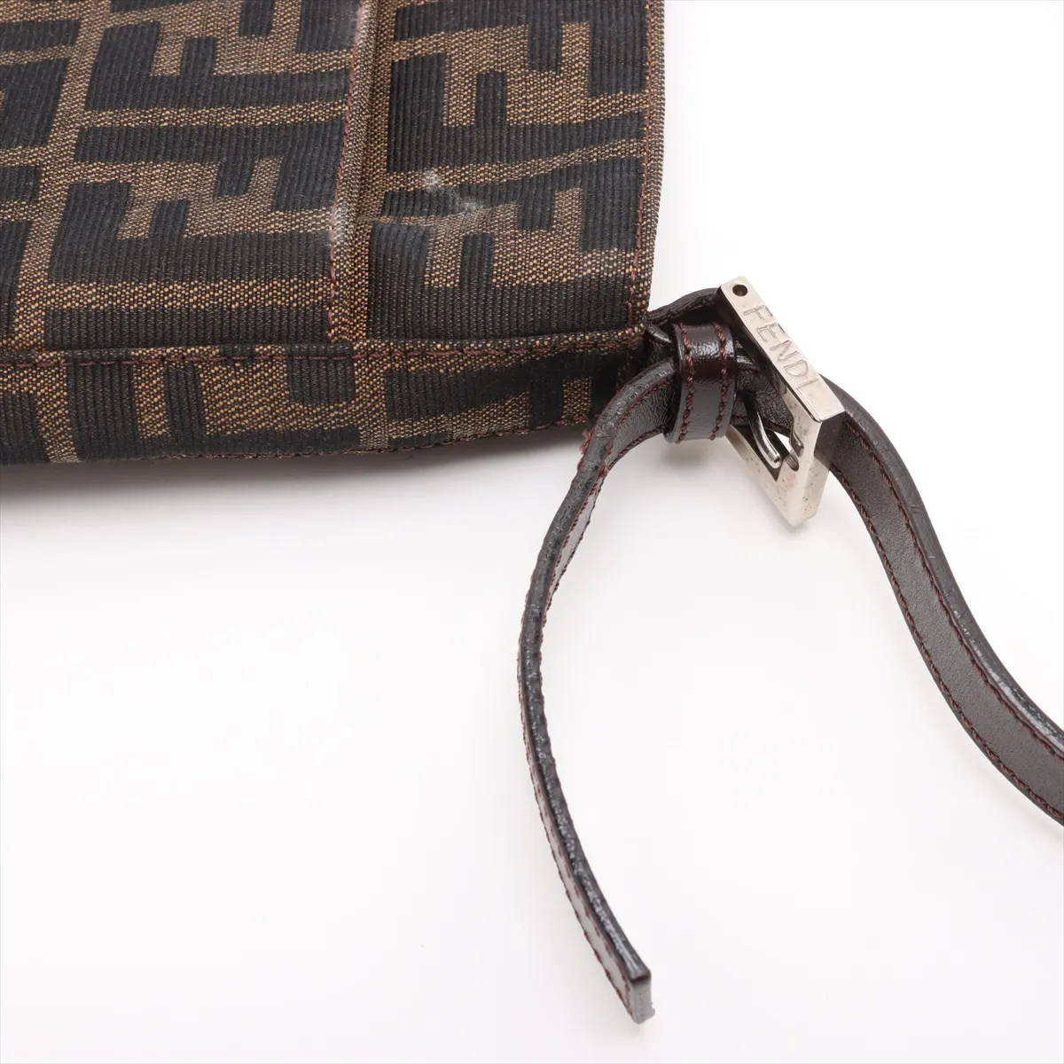 Zucca Mamma Bucket Canvas x Leather Shoulder Bag Brown — view 12