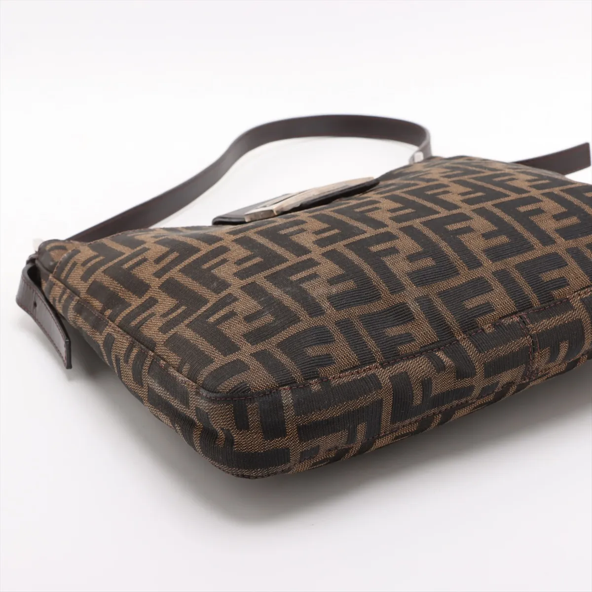 Zucca Mamma Bucket Canvas x Leather Shoulder Bag Brown — view 4