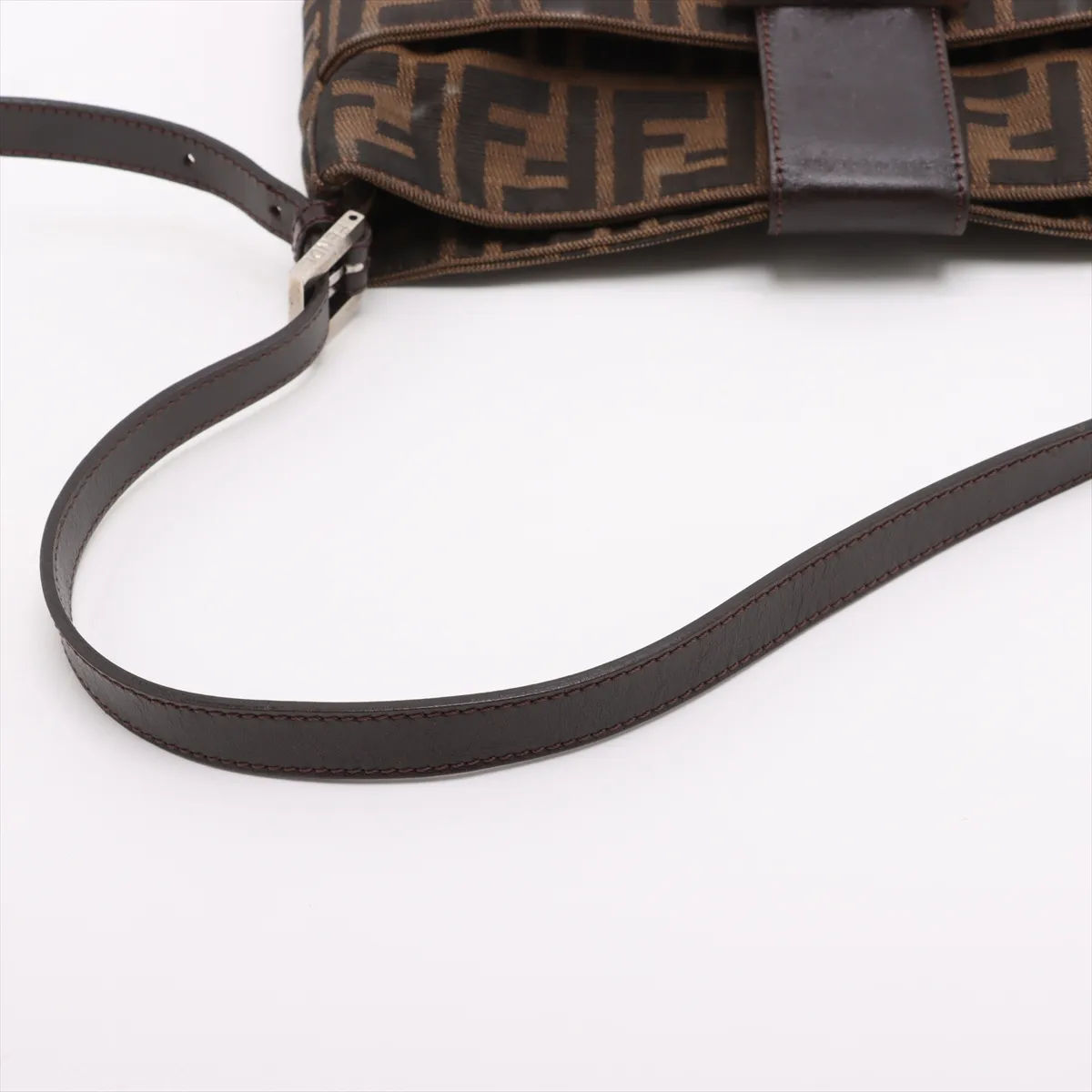 Zucca Mamma Bucket Canvas x Leather Shoulder Bag Brown — view 5
