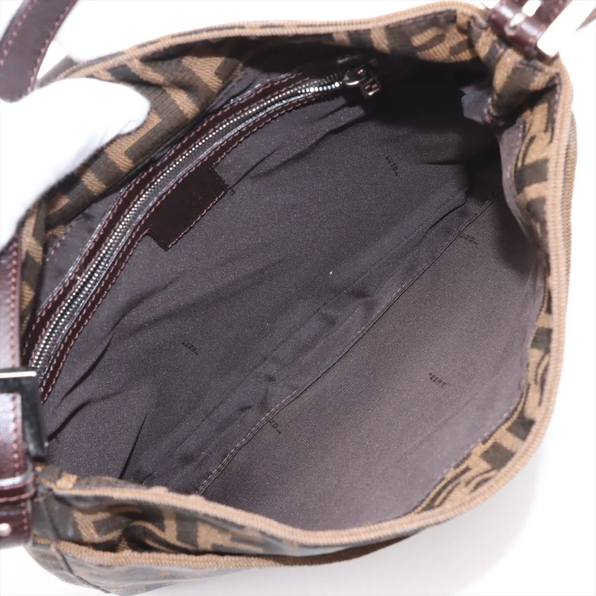 Zucca Mamma Bucket Canvas x Leather Shoulder Bag Brown — view 7