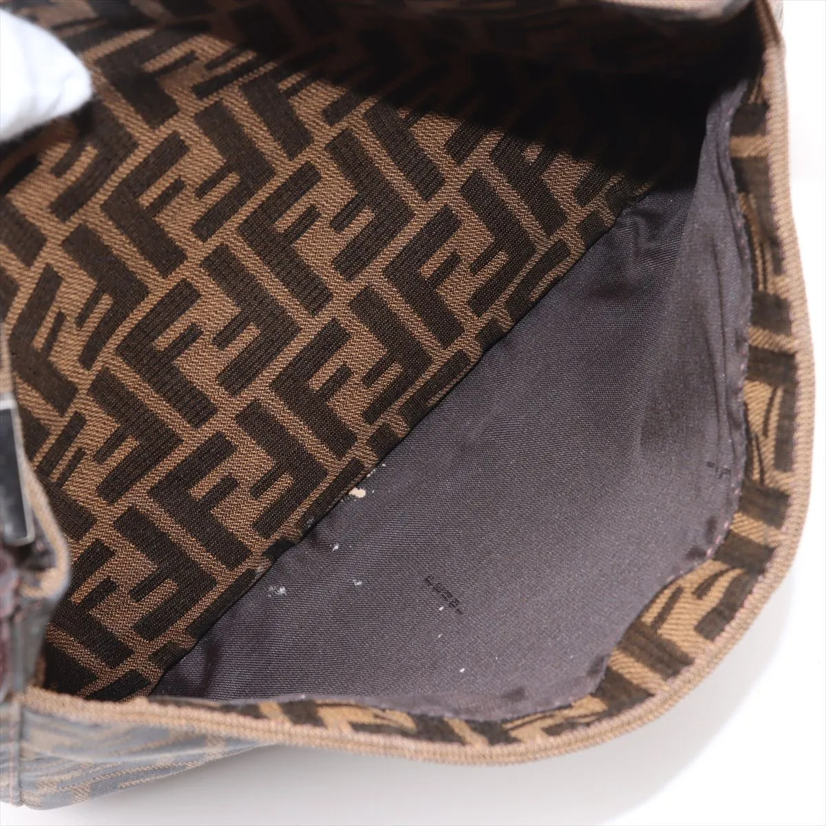 Zucca Mamma Bucket Canvas x Leather Shoulder Bag Brown — view 9