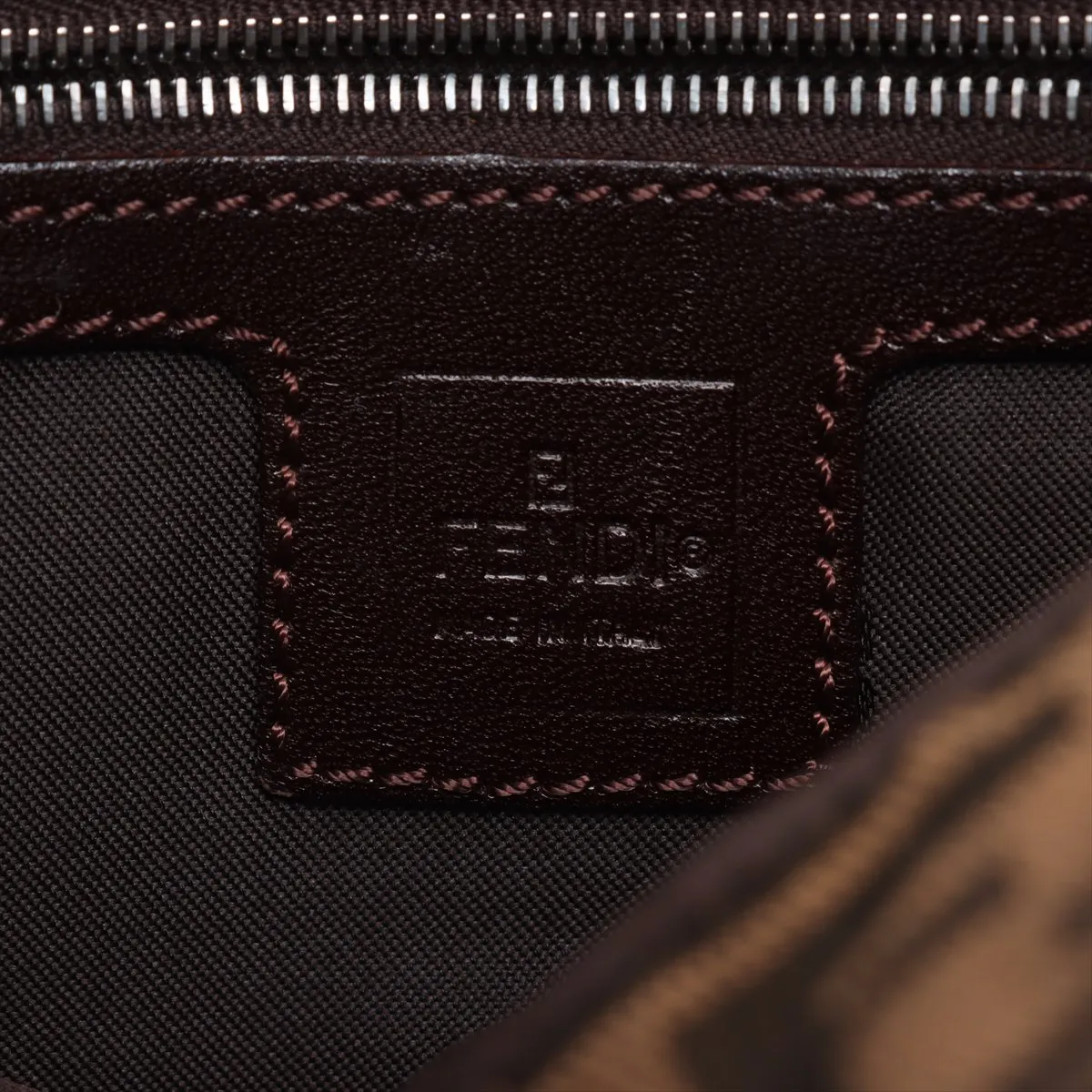 Zucca Mamma Bucket Canvas x Leather Shoulder Bag Brown — view 10