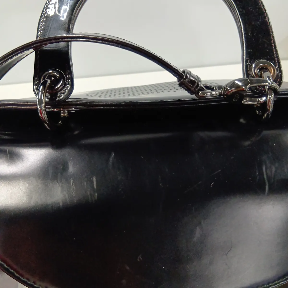 Lady Dior Leather 2-Way Handbag, Black — view 14