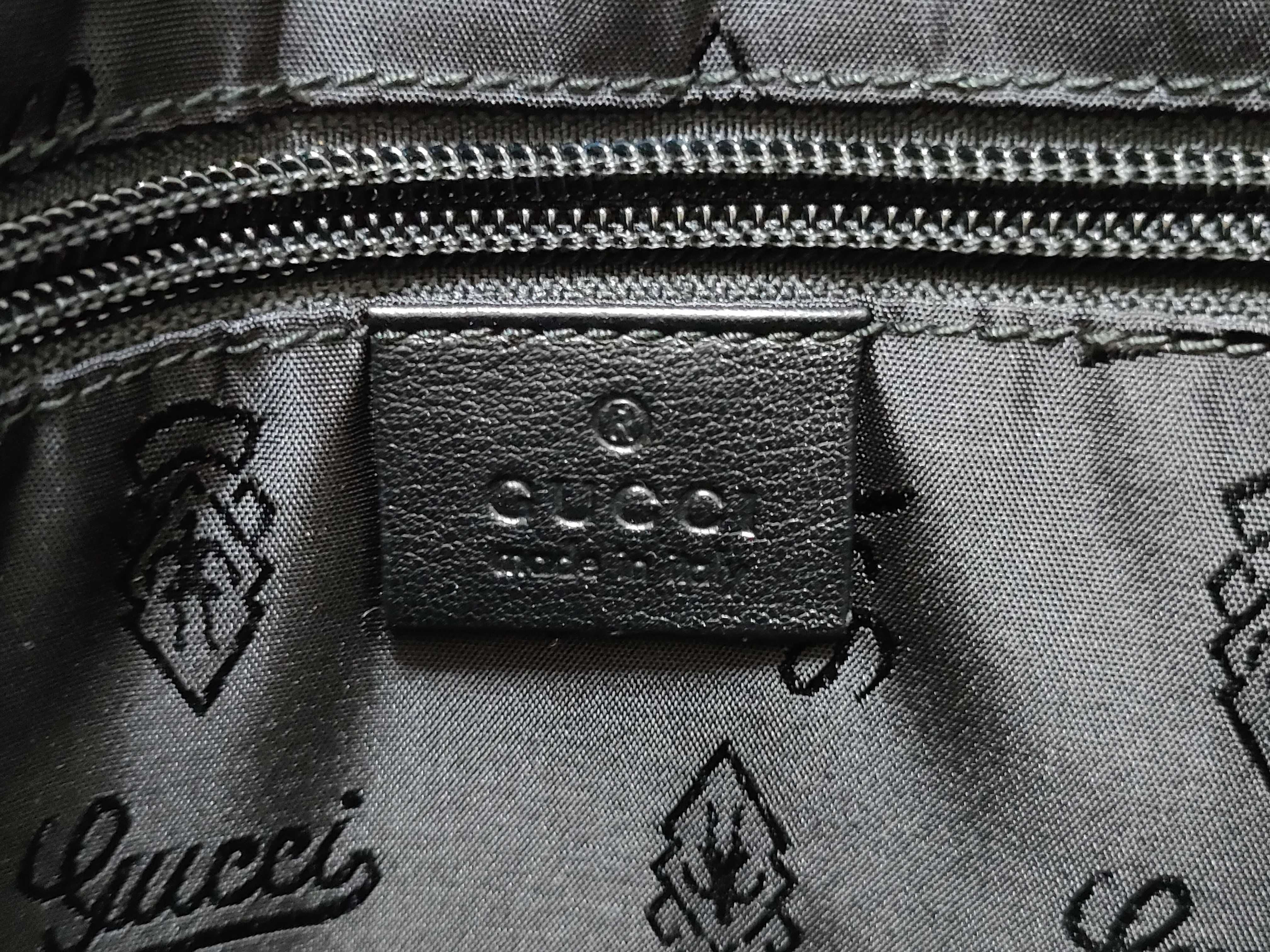 Guccissima Leather Shoulder Bag, Black, 223666 — view 12