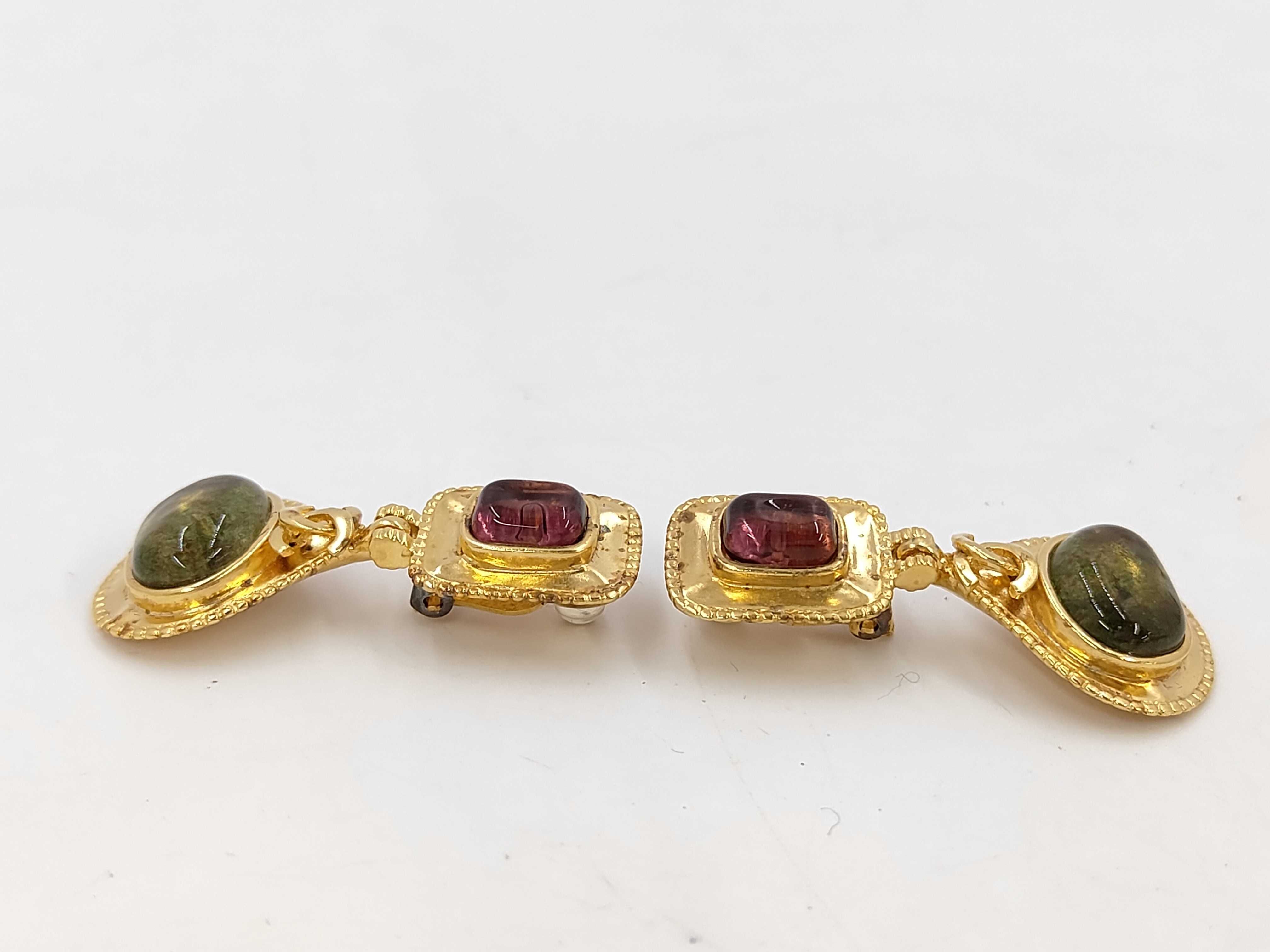 97A Coco Mark Gripoix Oval Earrings — view 3