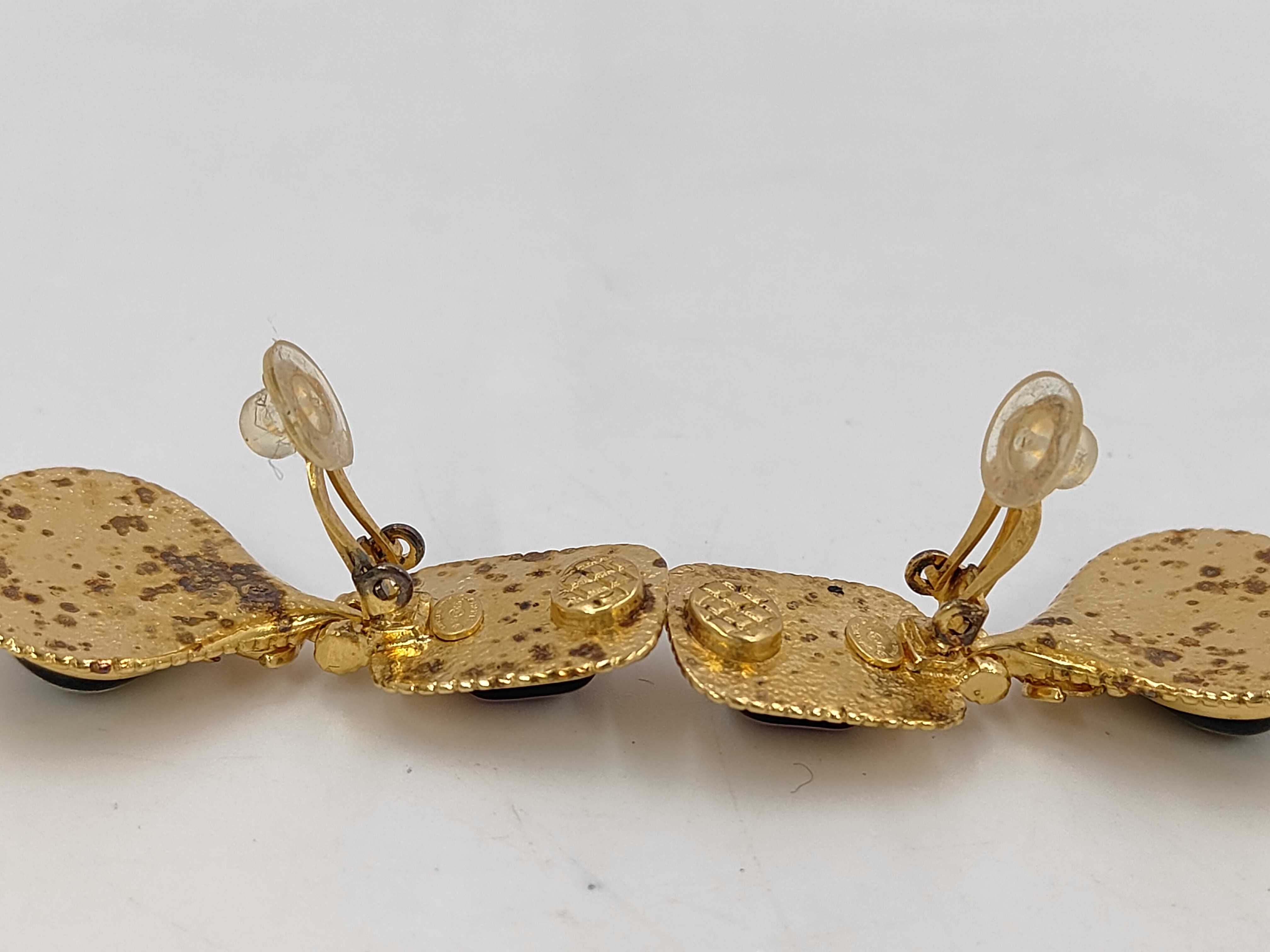 97A Coco Mark Gripoix Oval Earrings — view 4
