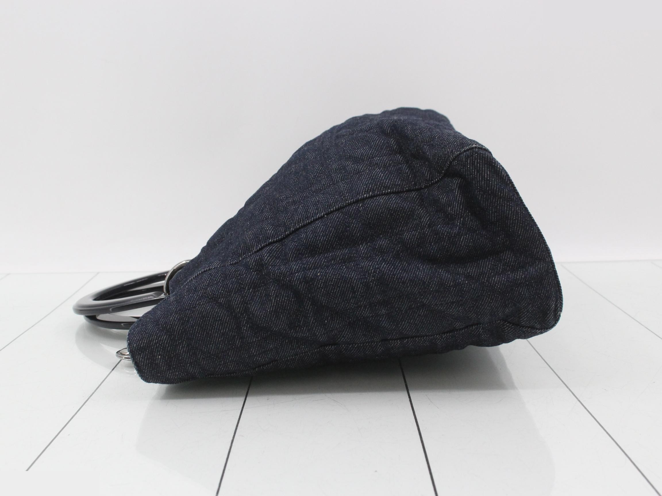 Cannage Denim Handbag — view 4