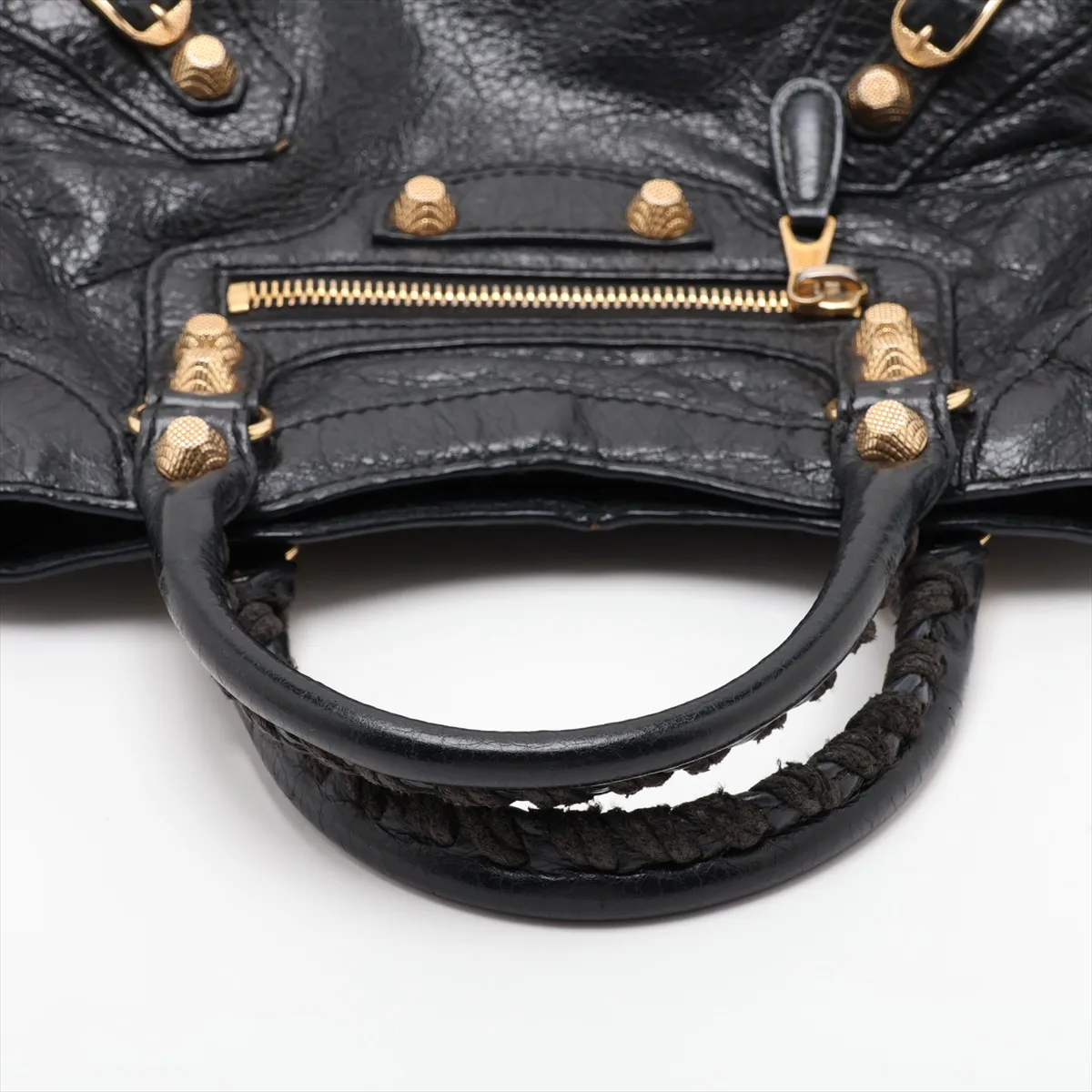 Giant Mini City Leather 2-Way Handbag, Black, 309544 — view 5
