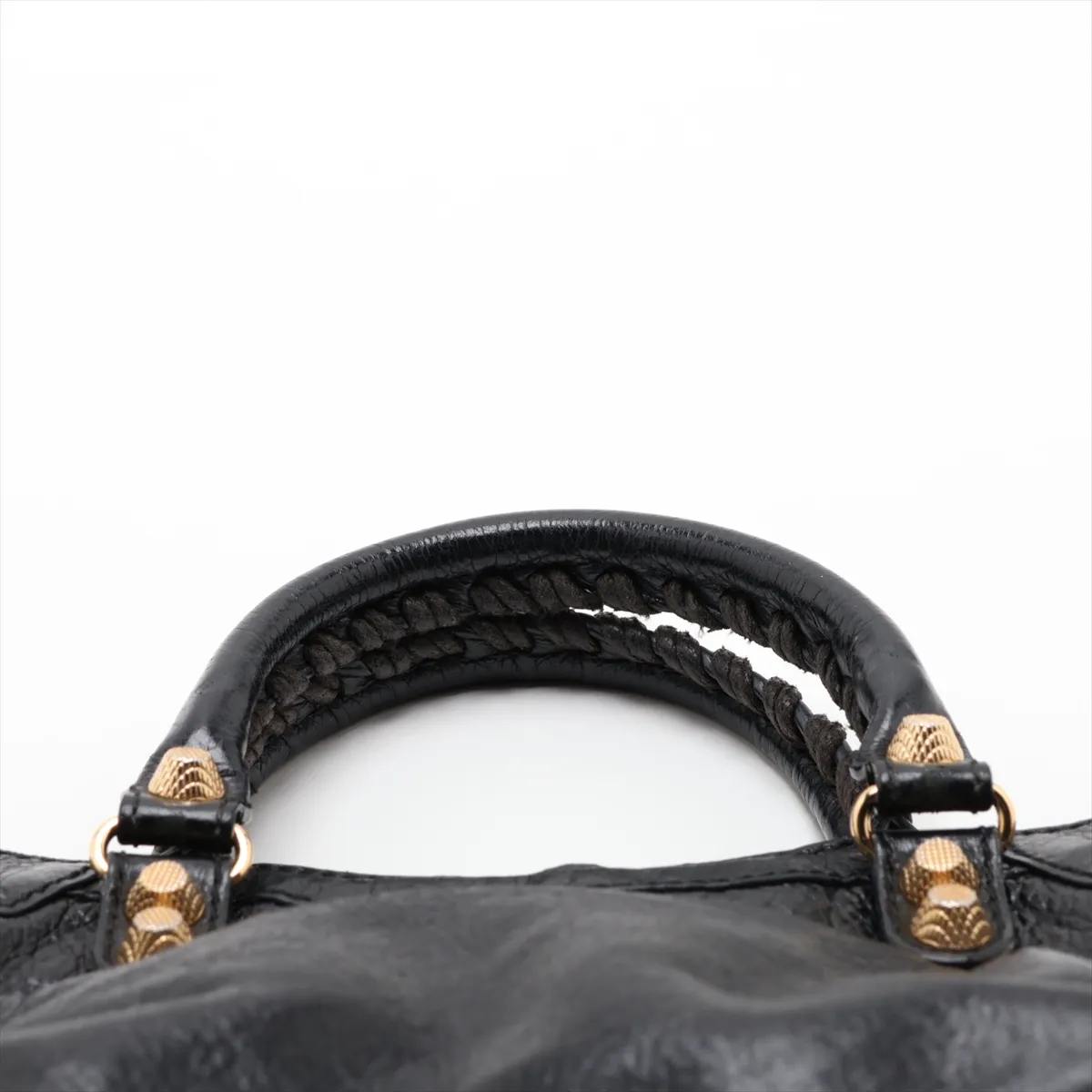 Giant Mini City Leather 2-Way Handbag, Black, 309544 — view 6