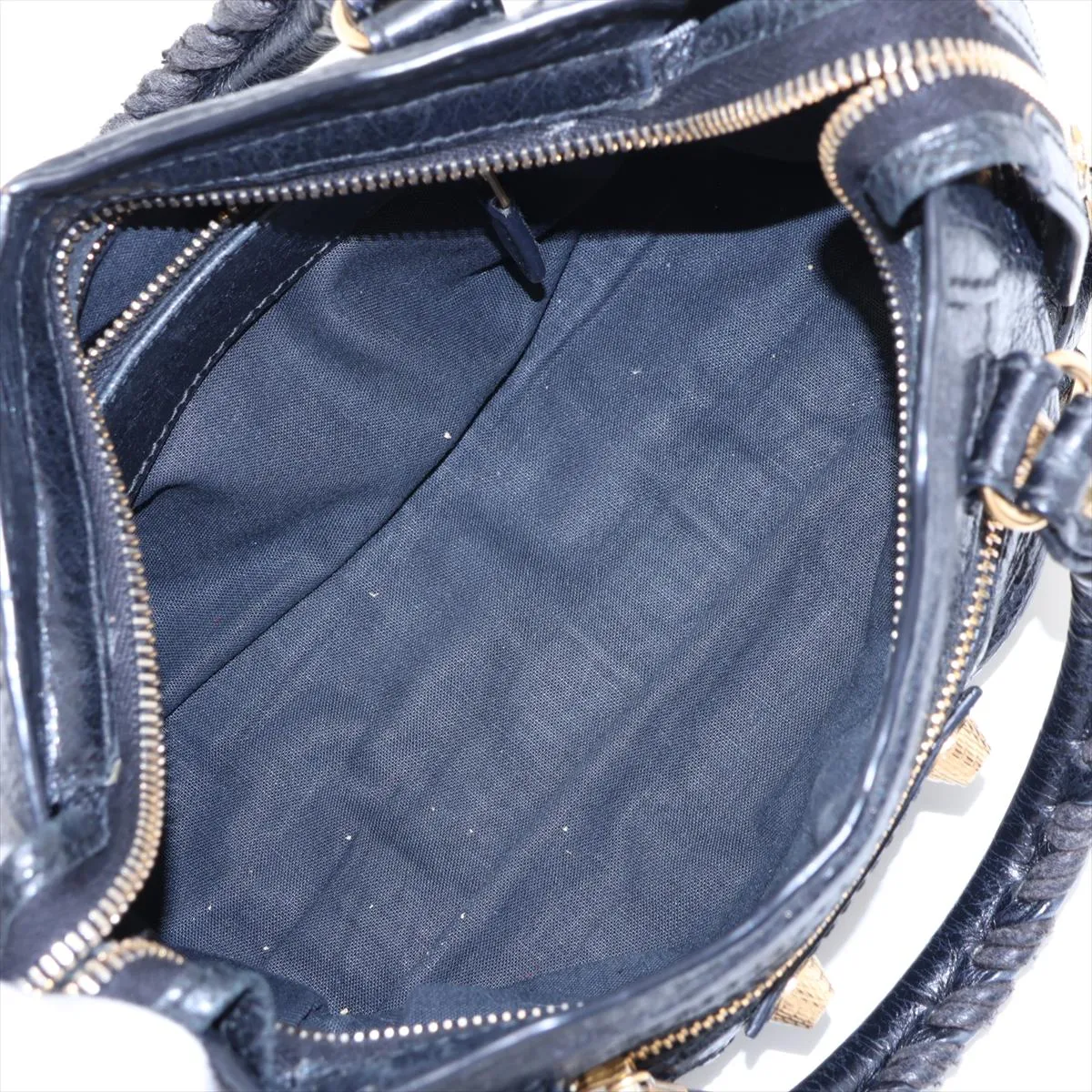 Giant Mini City Leather 2-Way Handbag, Black, 309544 — view 8