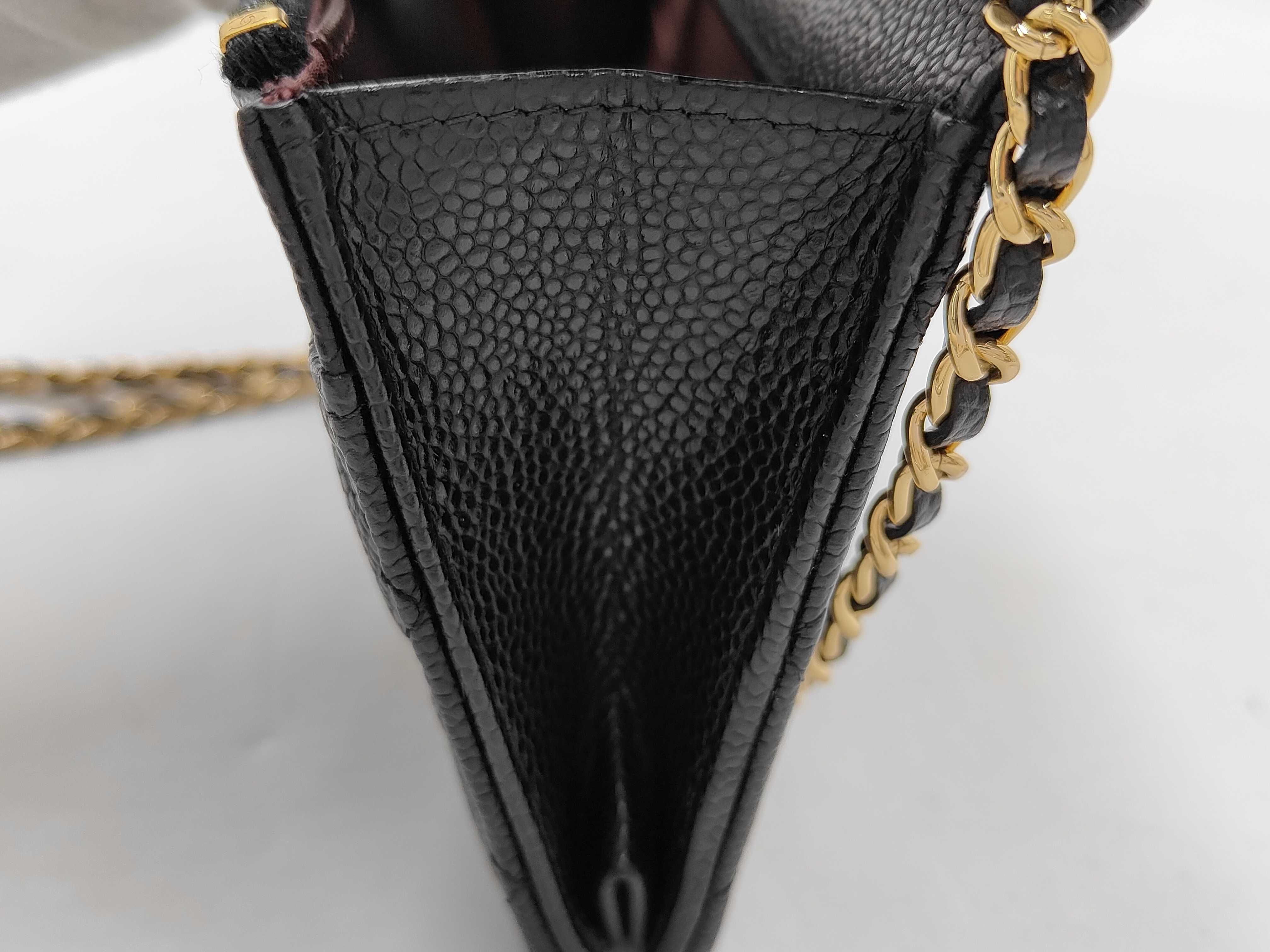 Black Gold Hardware Calfskin WOC Shoulder Bag — view 11
