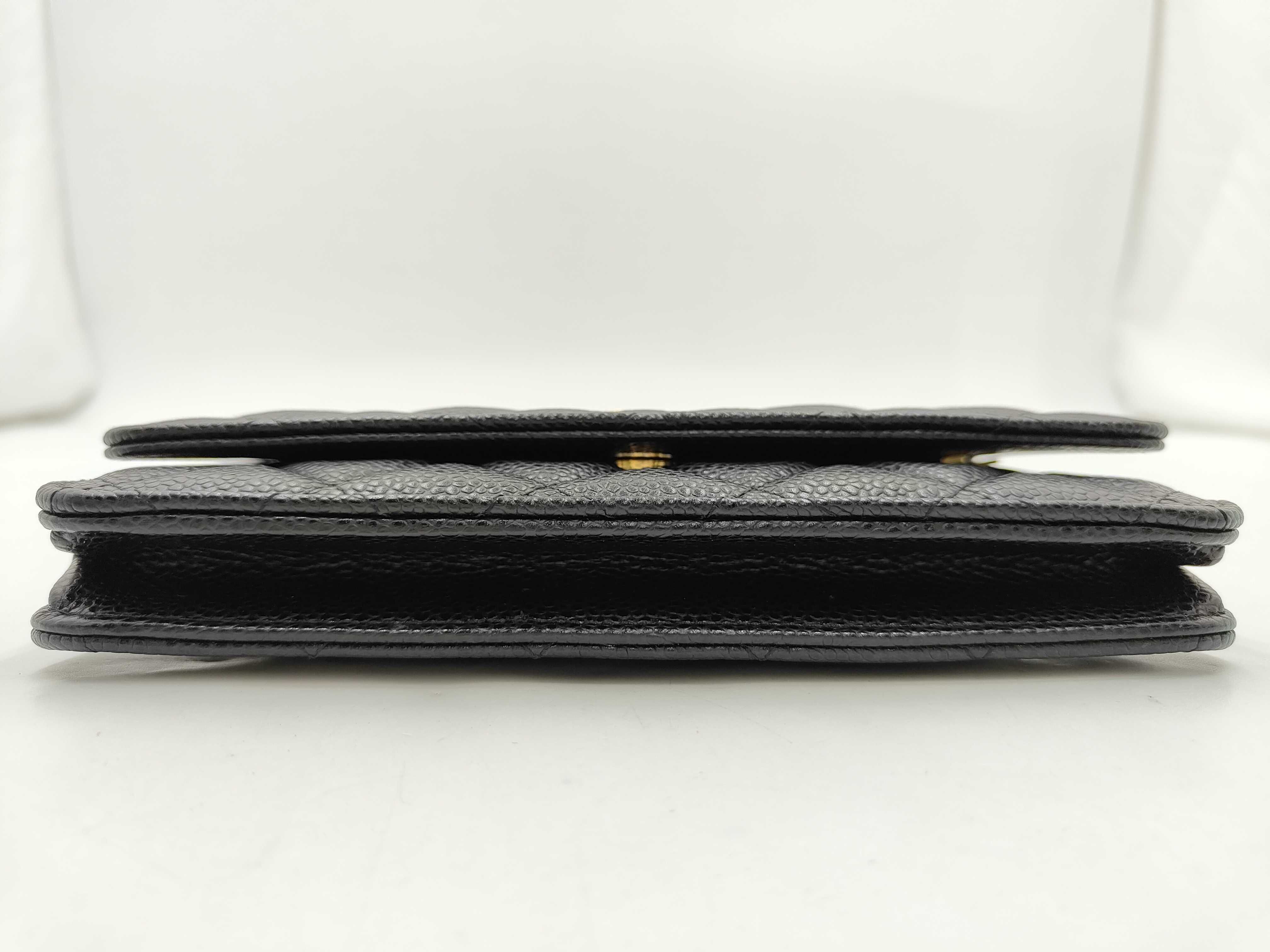Black Gold Hardware Calfskin WOC Shoulder Bag — view 3