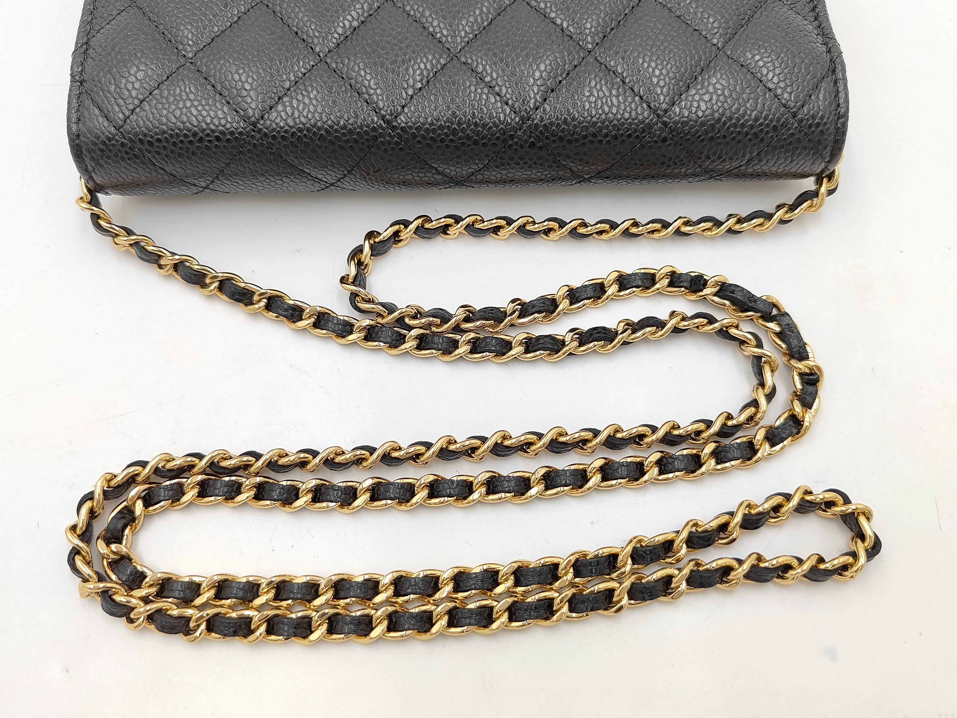Black Gold Hardware Calfskin WOC Shoulder Bag — view 5