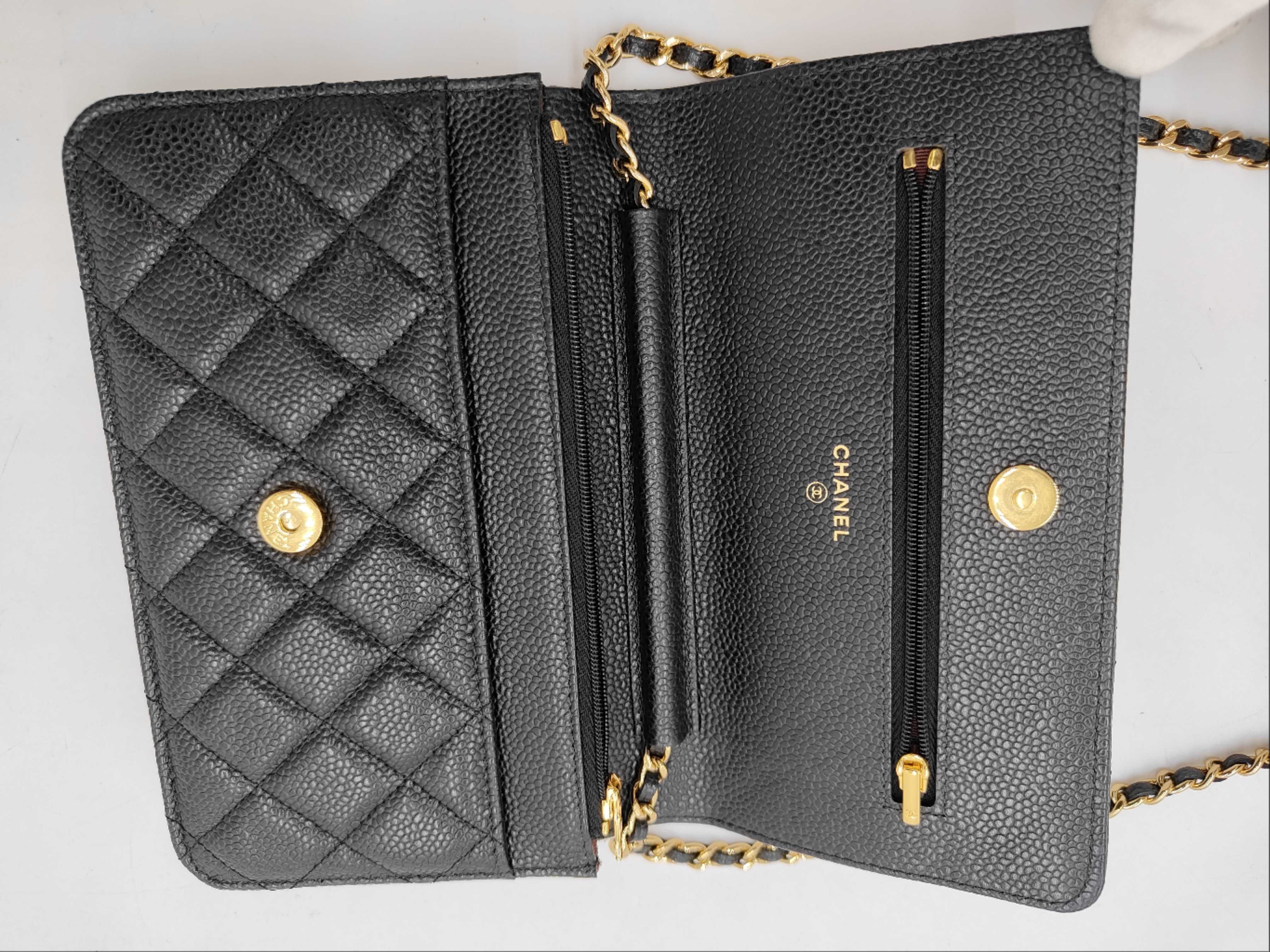 Black Gold Hardware Calfskin WOC Shoulder Bag — view 7