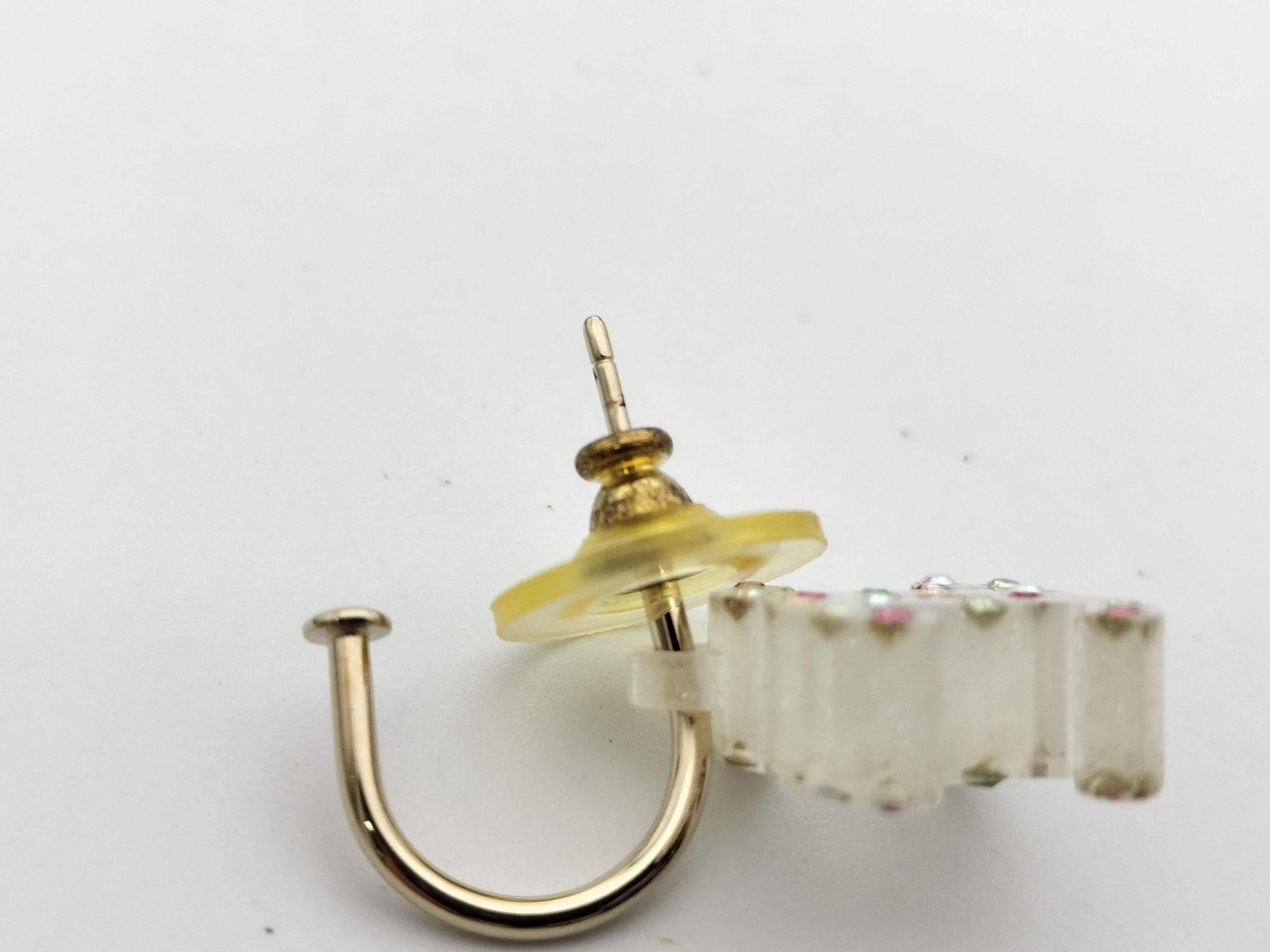 Coco Mark 04A Coco Rhinestone Earrings, Small, White — view 8