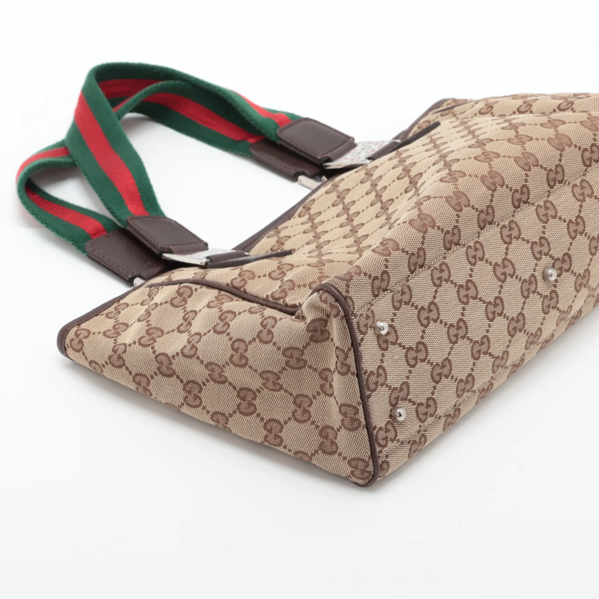 GG Canvas 105810 Canvas x Leather Handbag Beige x Brown — view 4