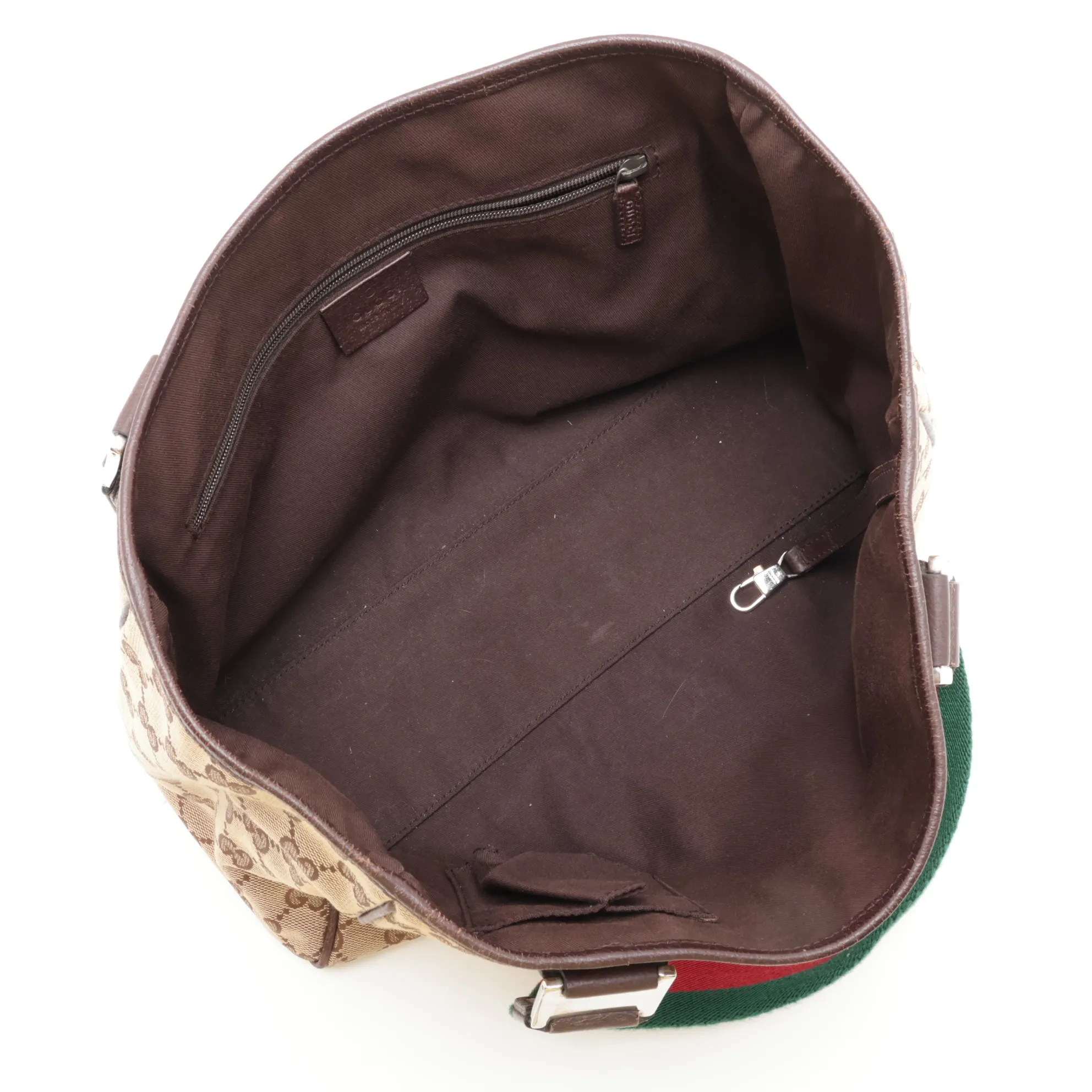 GG Canvas 105810 Canvas x Leather Handbag Beige x Brown — view 7