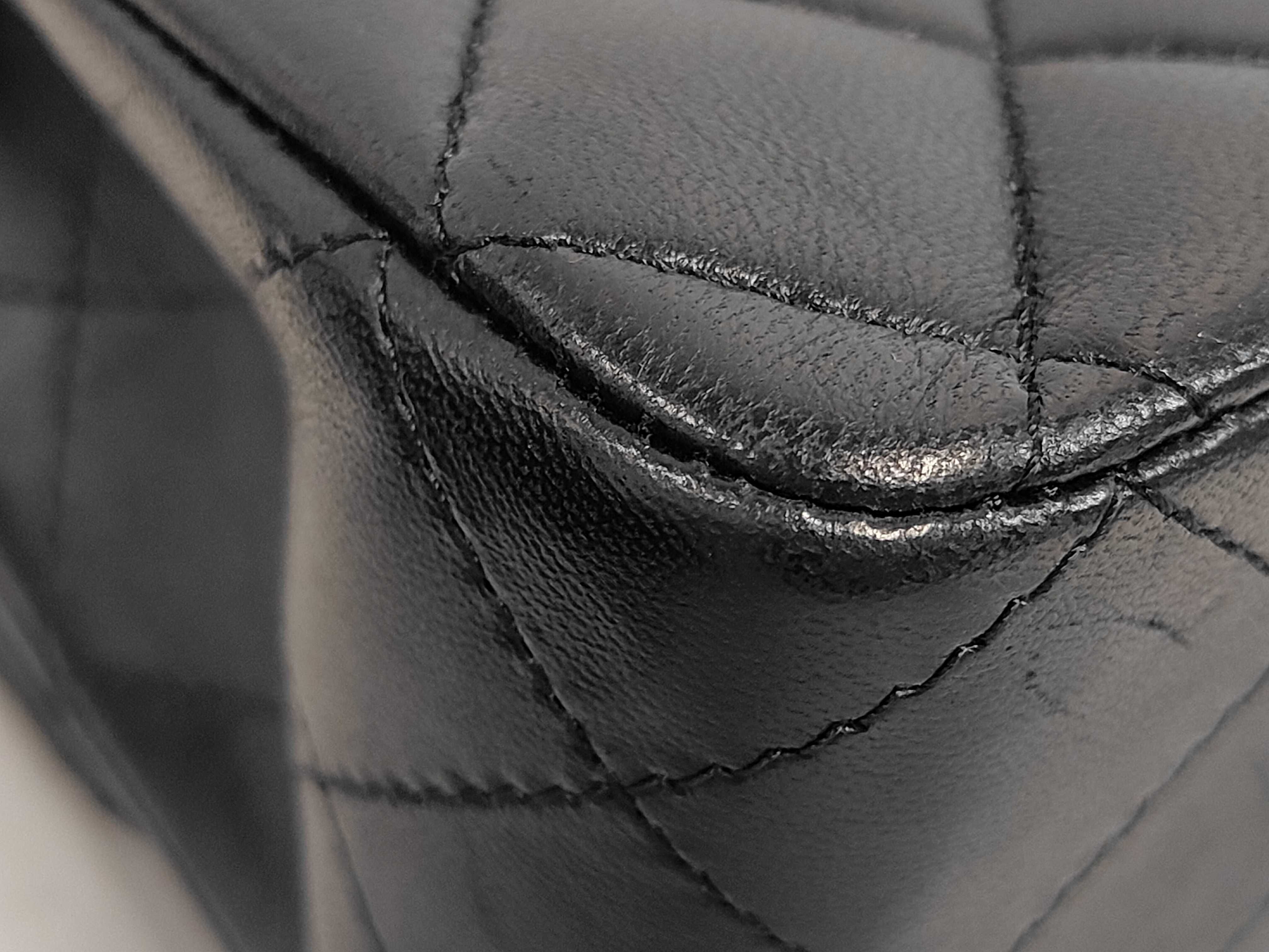 Double Flap 25 Chain Shoulder Bag, Matelassé Lambskin, Black, SS Size — view 3