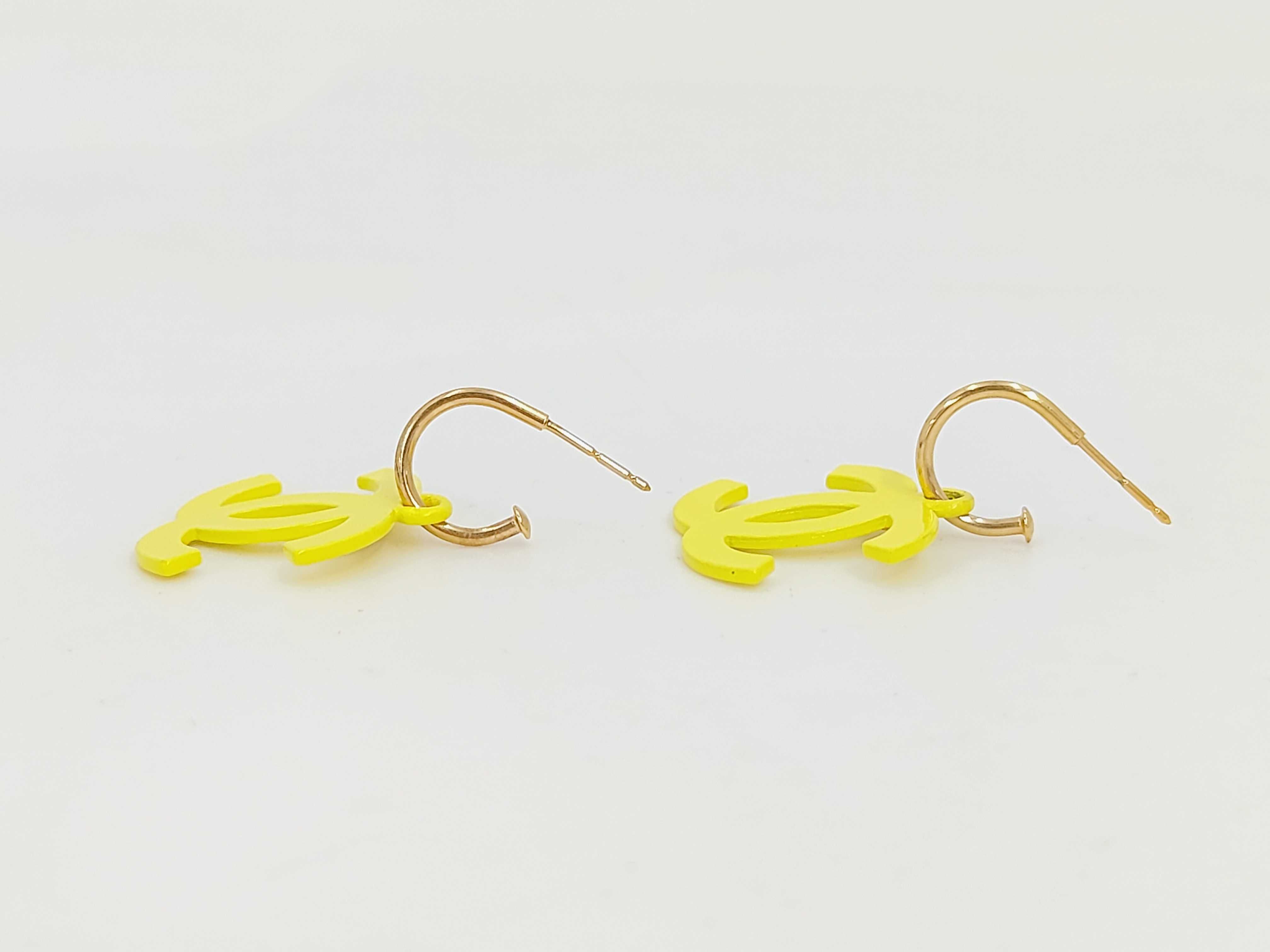 03S Coco Mark Earrings Yellow Earrings — view 4